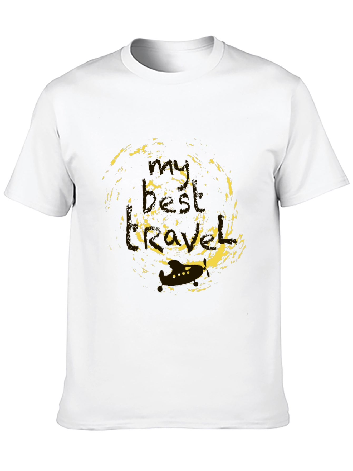 Abstract Print Mens Black T-Shirt
