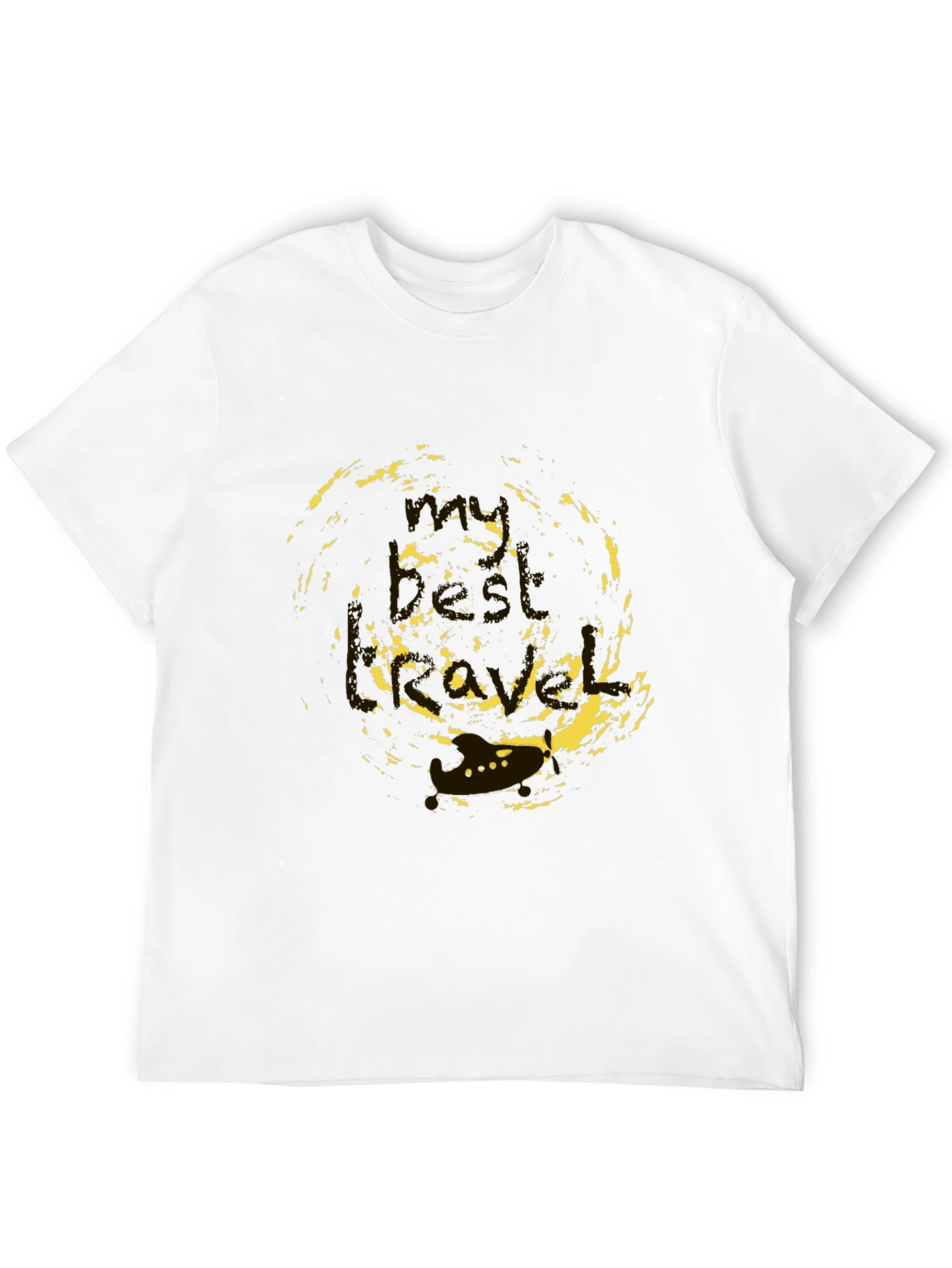 Abstract Print Mens Black T-Shirt
