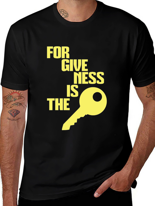 Forgiveness is the Key Graphic Tee - Black
