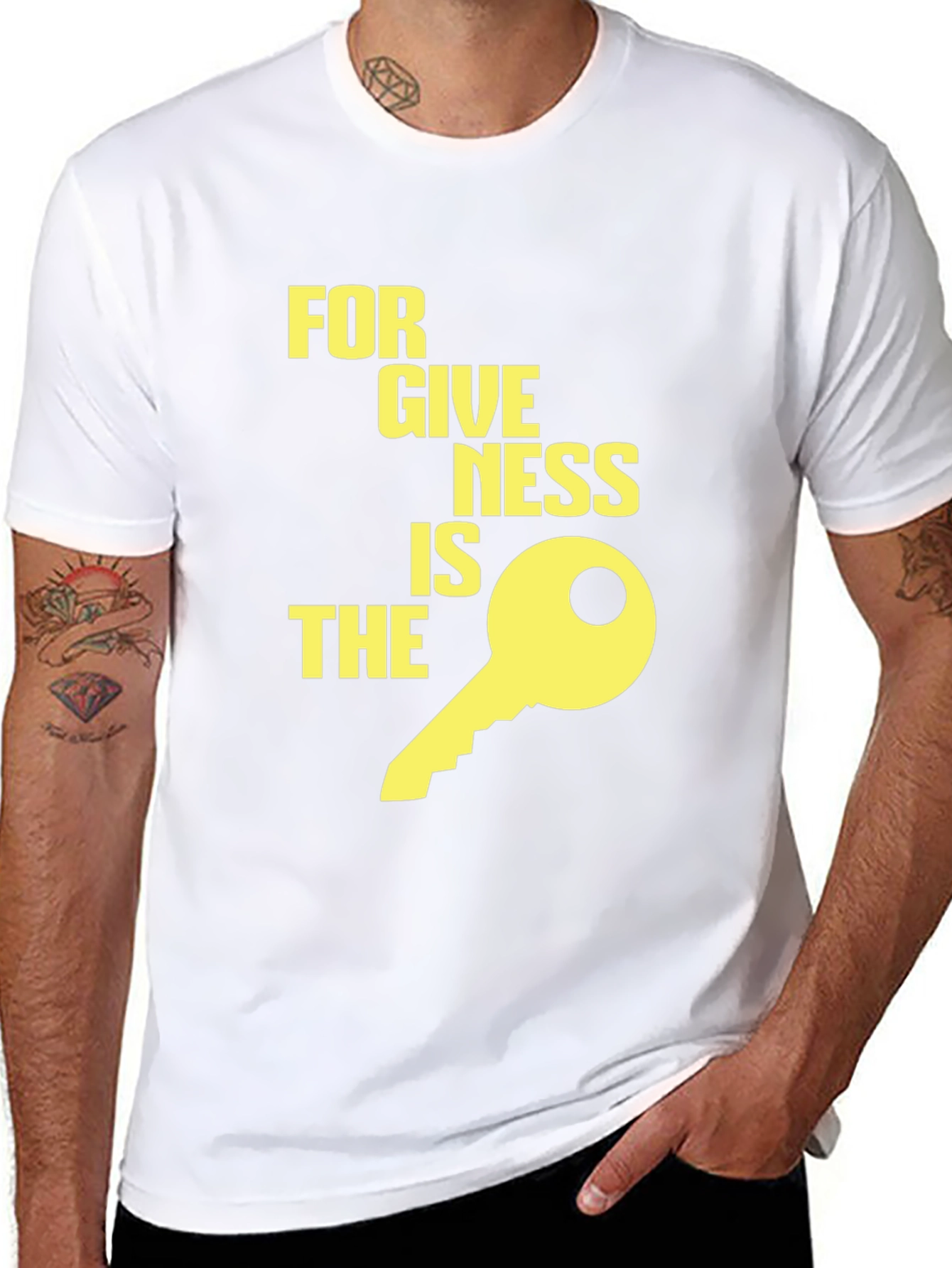 Forgiveness is the Key Graphic Tee - Black