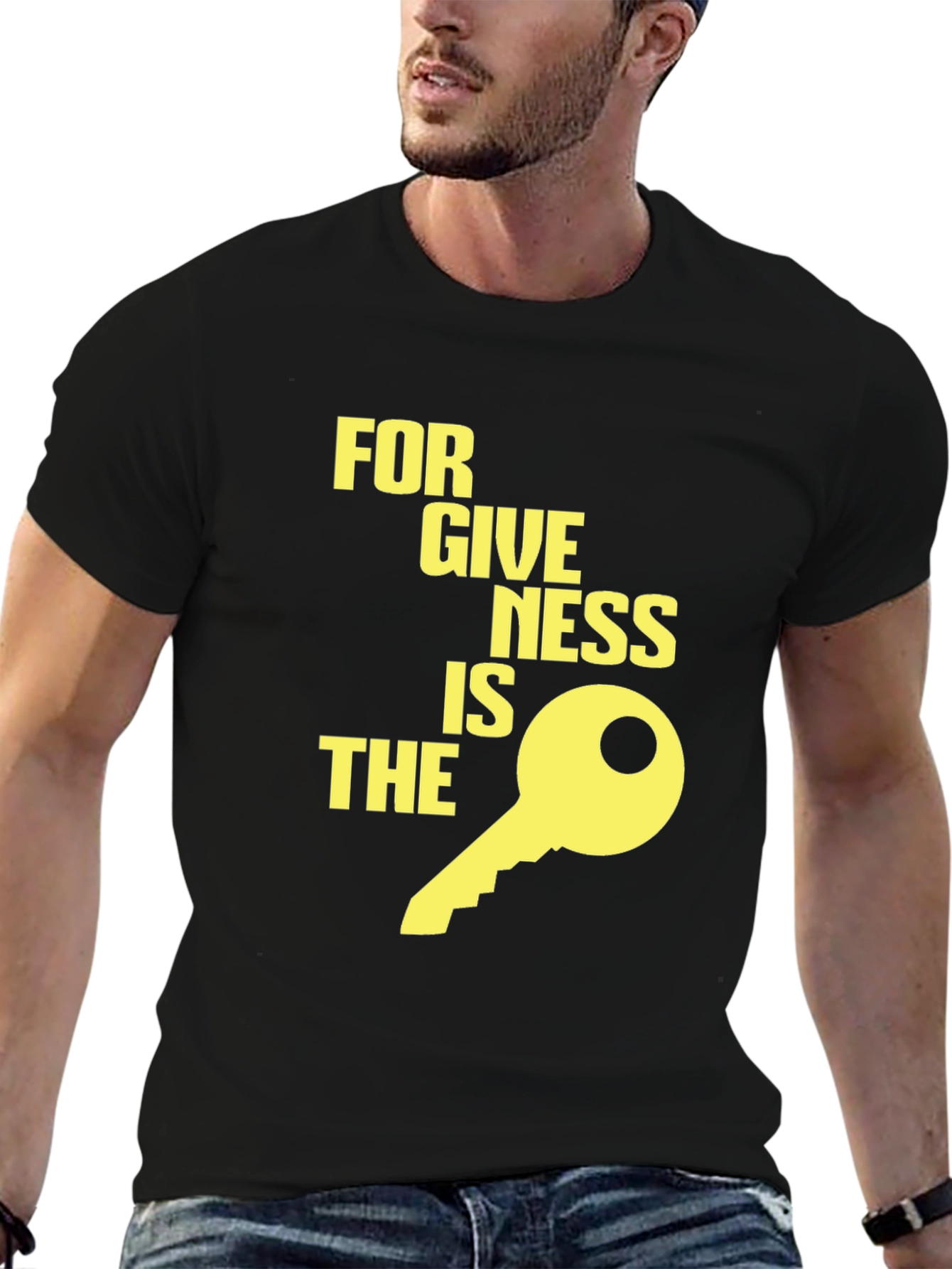 Forgiveness is the Key Graphic Tee - Black