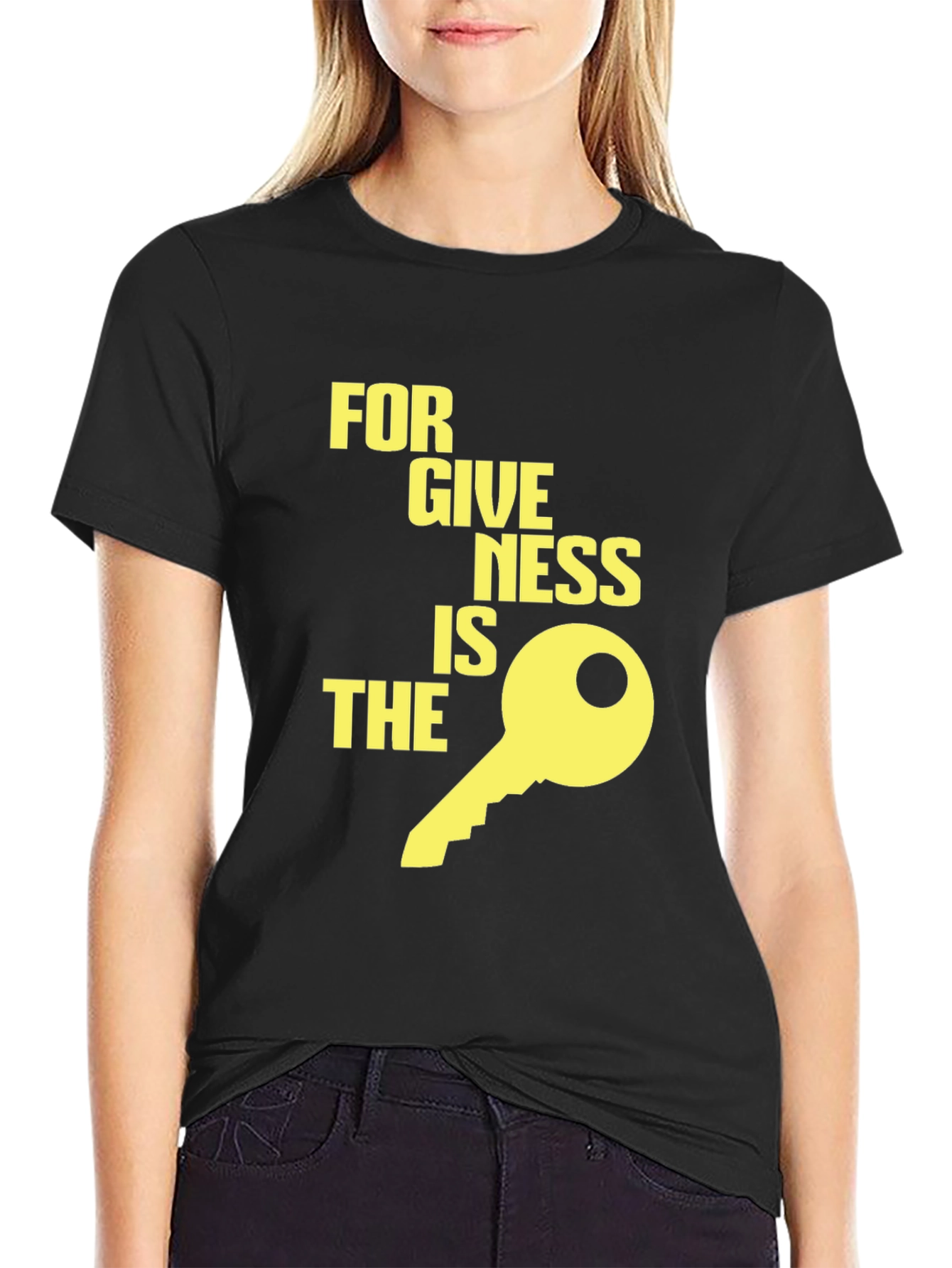 Forgiveness is the Key Graphic Tee - Black