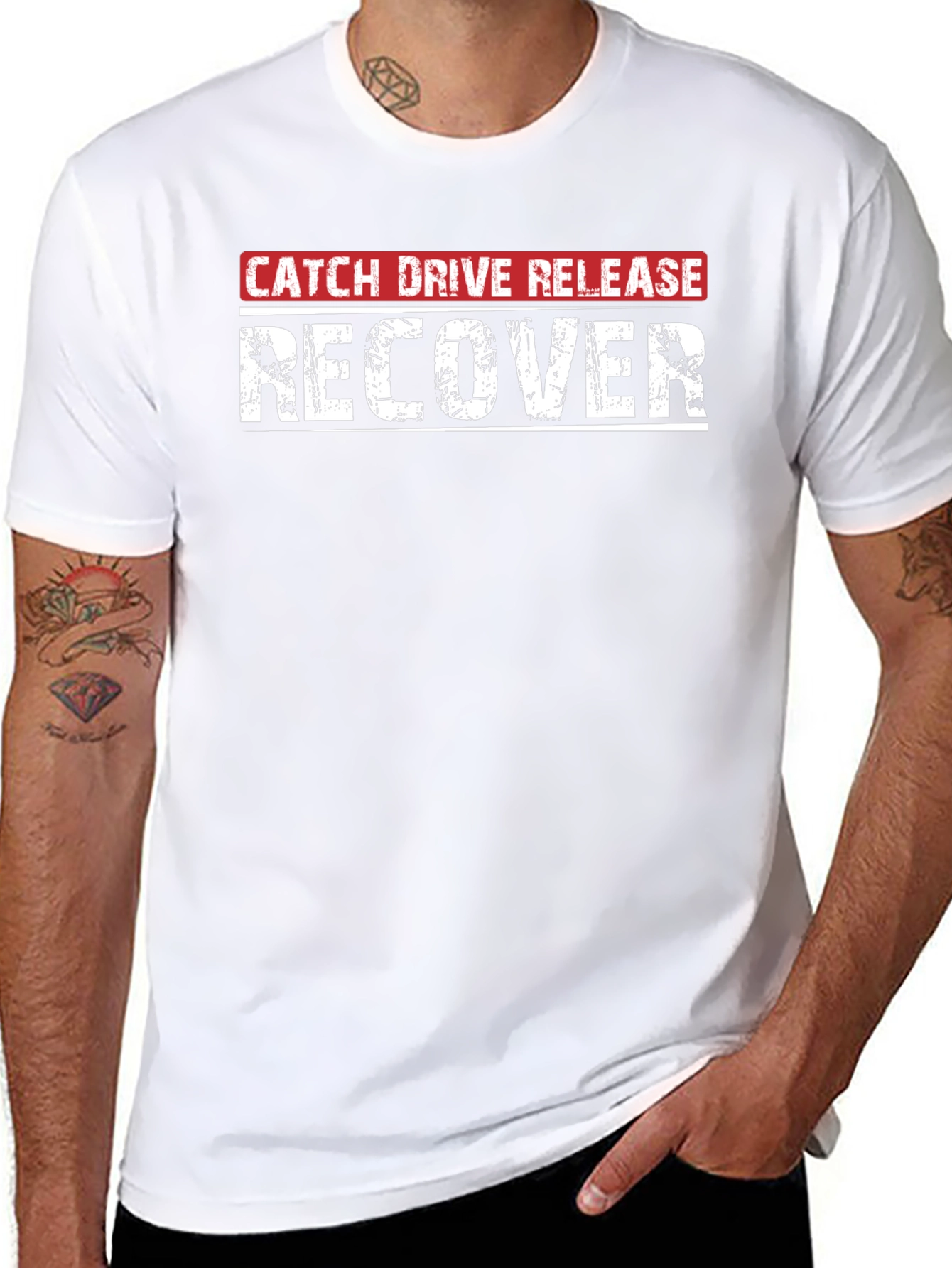 Catch Drive Release Recover Black T-Shirt