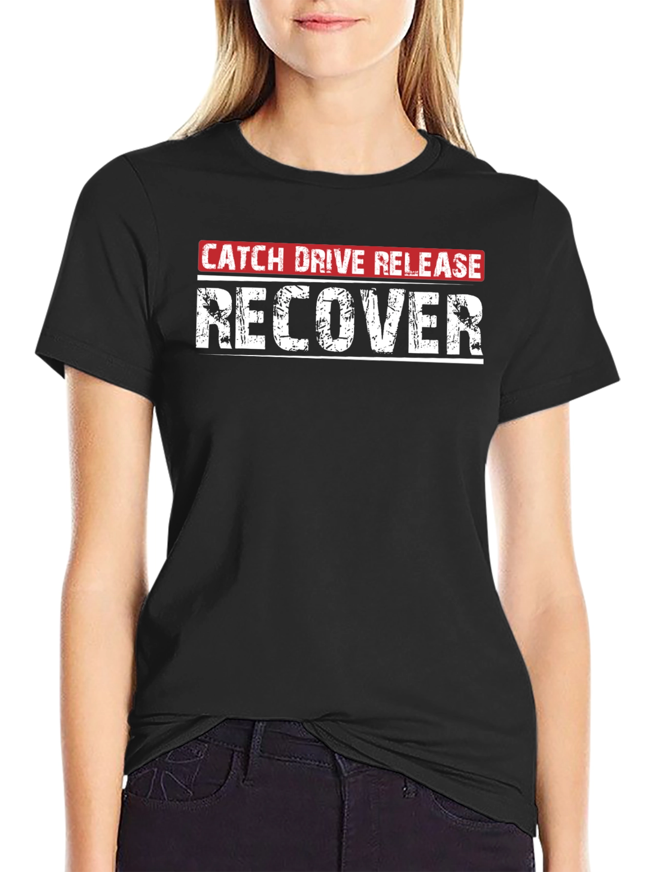 Catch Drive Release Recover Black T-Shirt