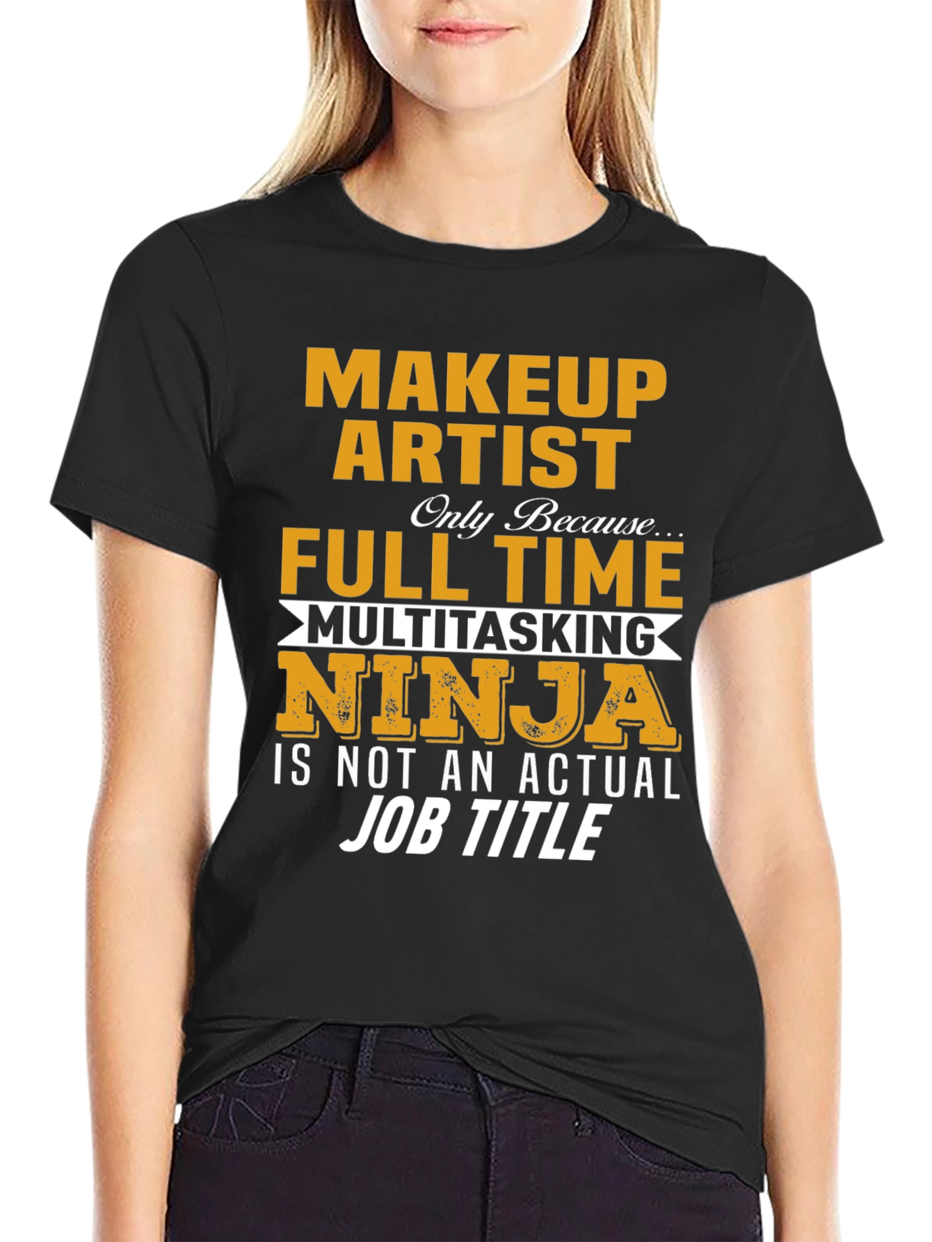 Makeup Artist Full Time Ninja T-Shirt