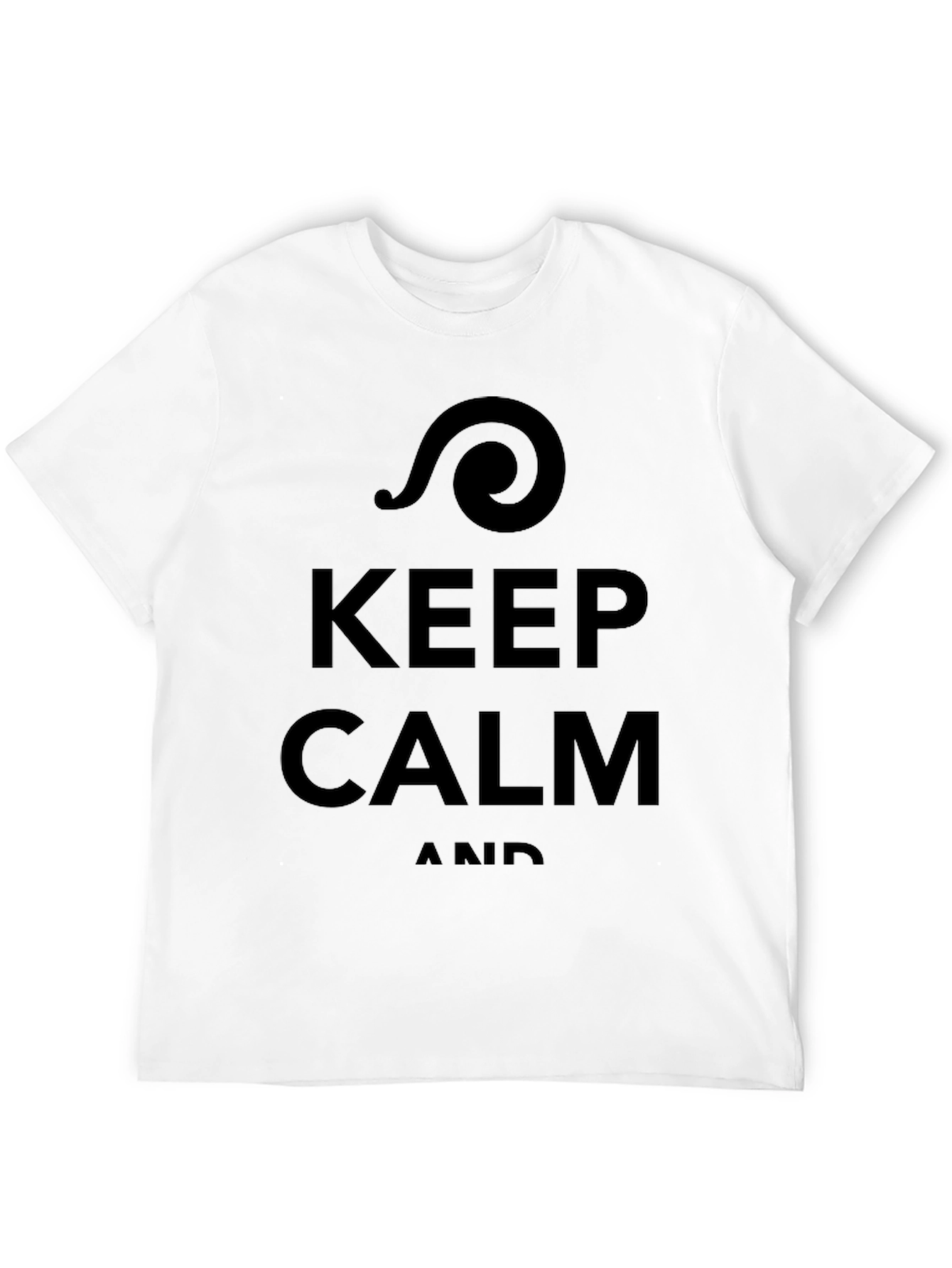 Keep Calm T-Shirt - Mens Black Graphic Tee