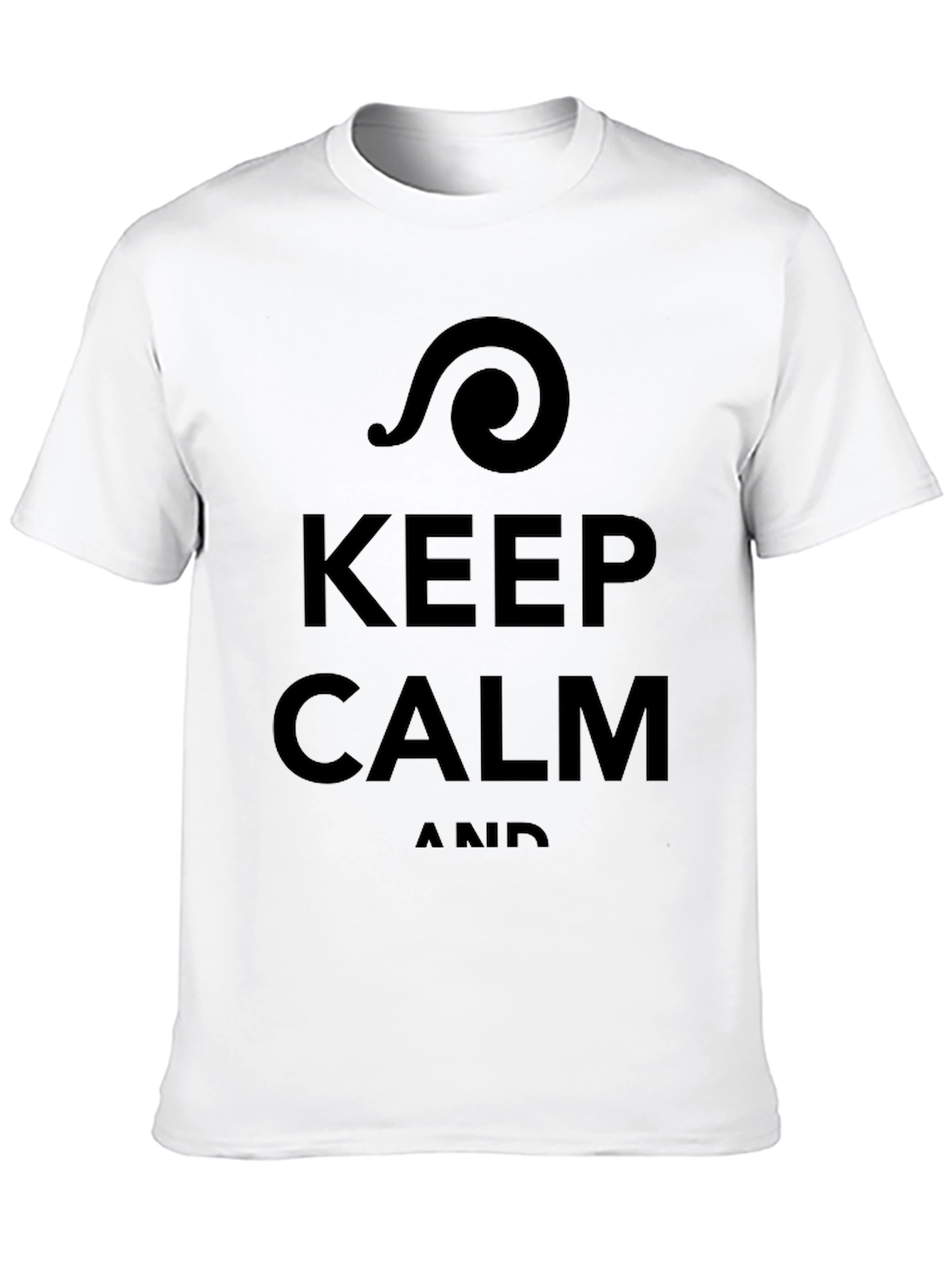 Keep Calm T-Shirt - Mens Black Graphic Tee