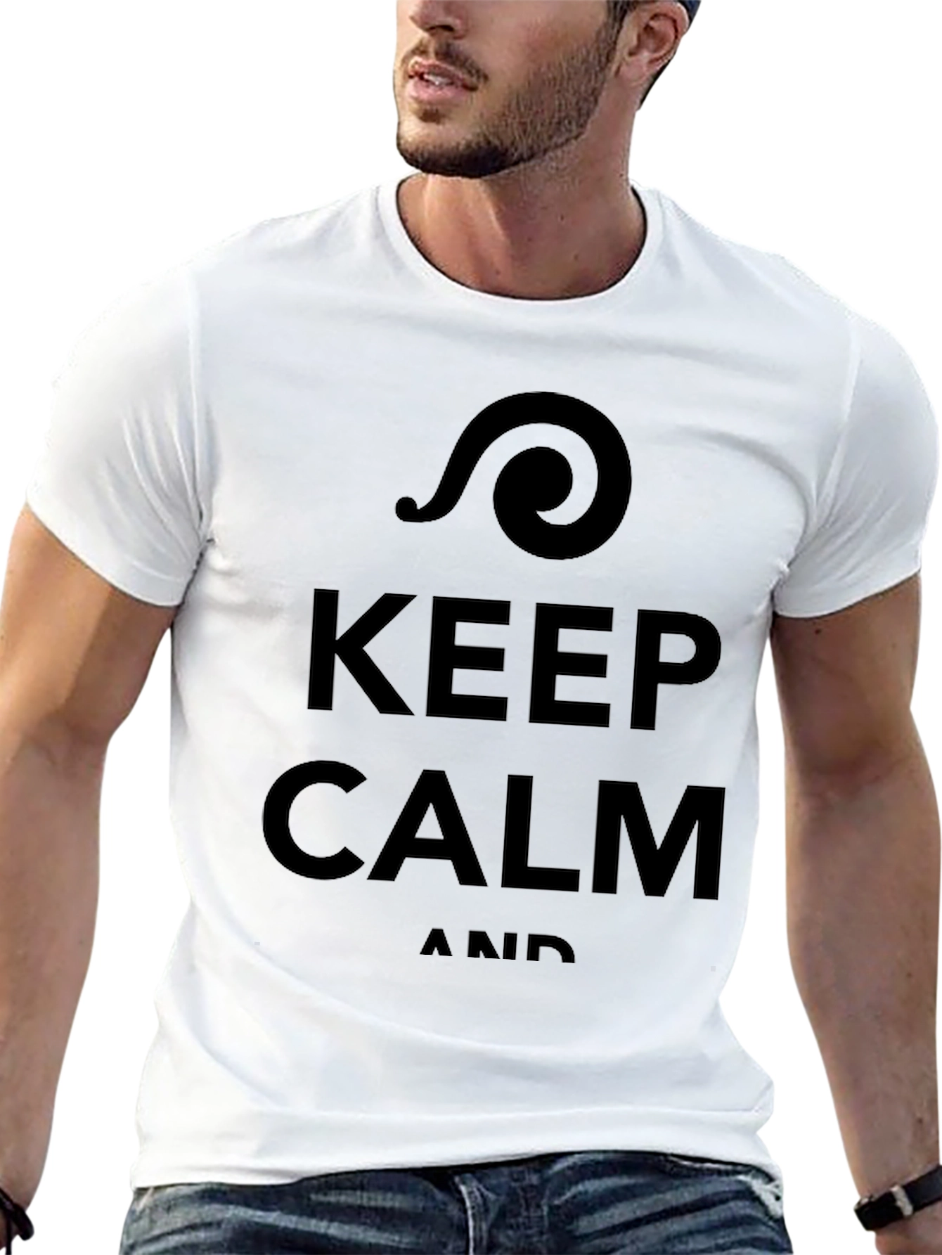 Keep Calm T-Shirt - Mens Black Graphic Tee