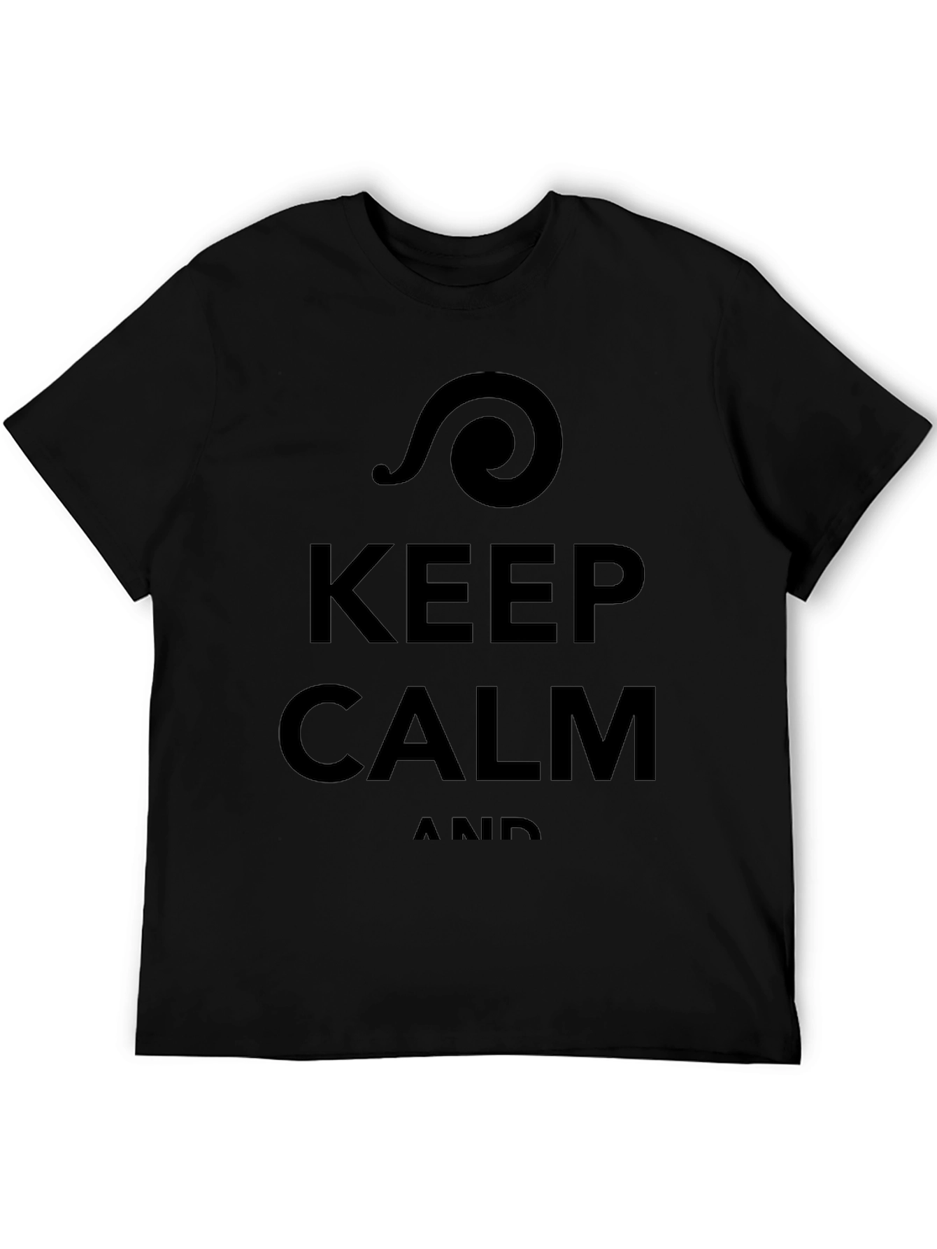 Keep Calm T-Shirt - Mens Black Graphic Tee