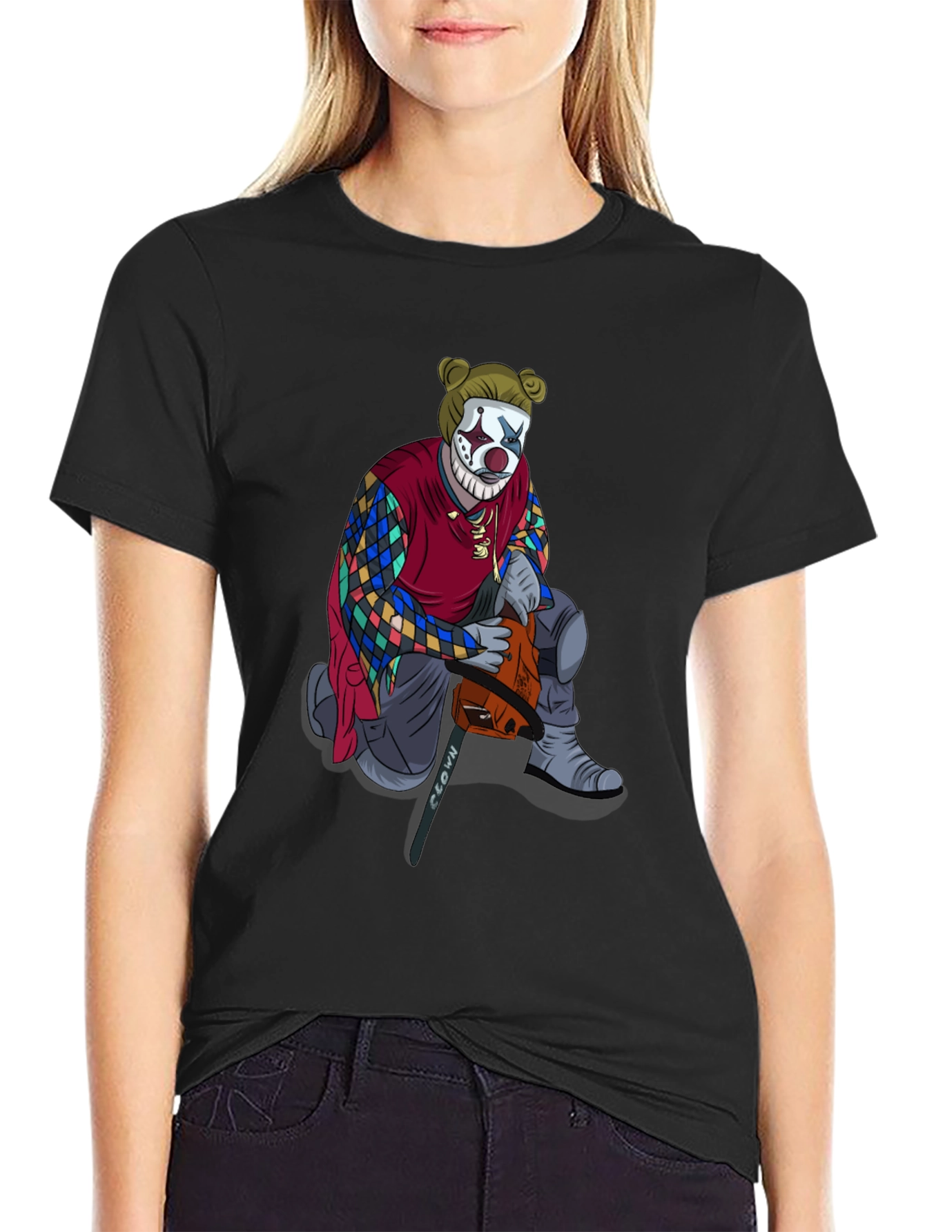 Clown Chainsaw Graphic Tee - Bold Streetwear Style