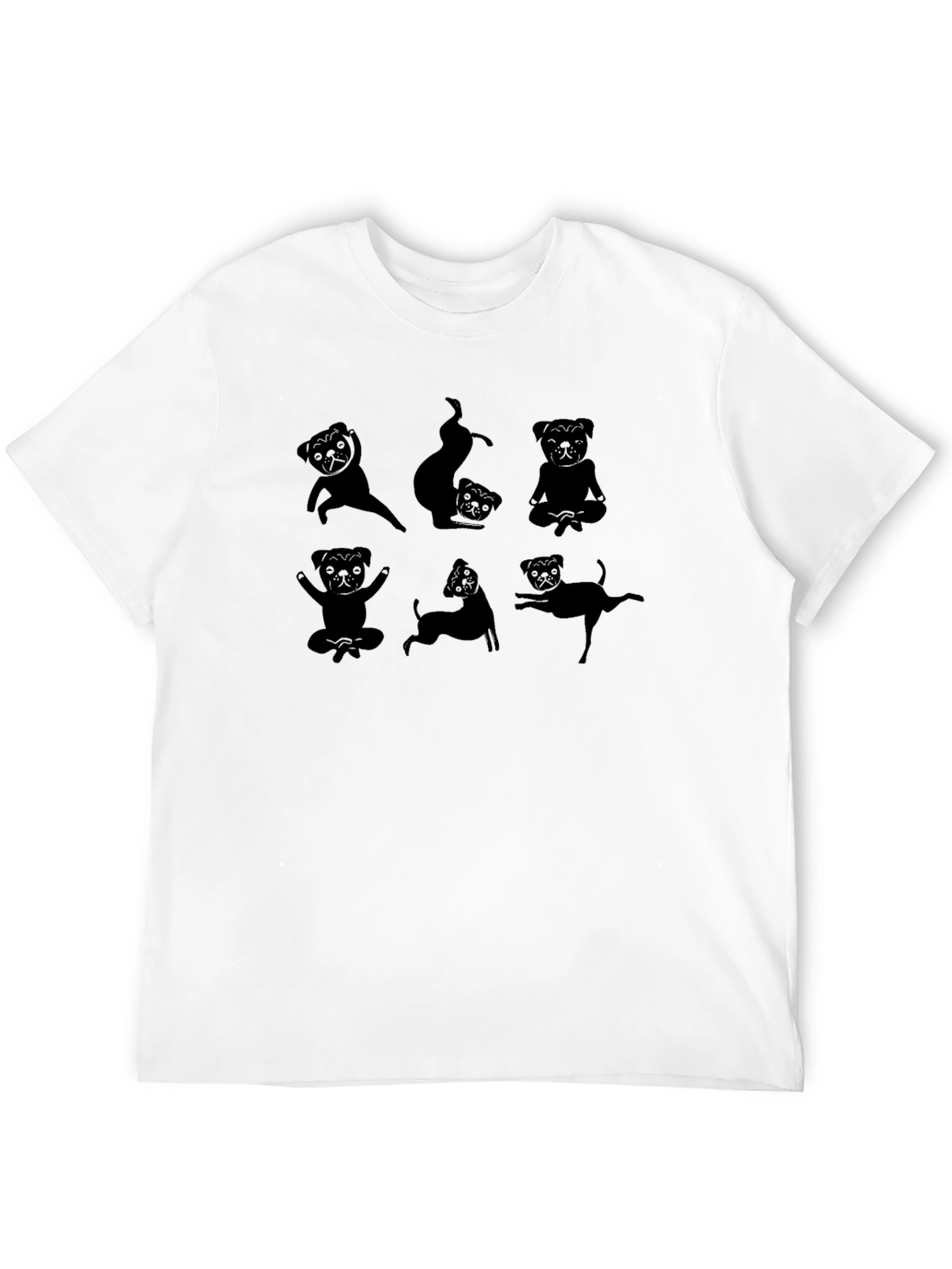 Yoga Pug Graphic Tee - Black
