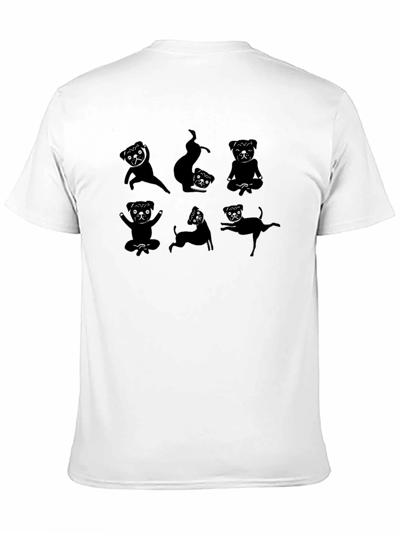 Yoga Pug Graphic Tee - Black