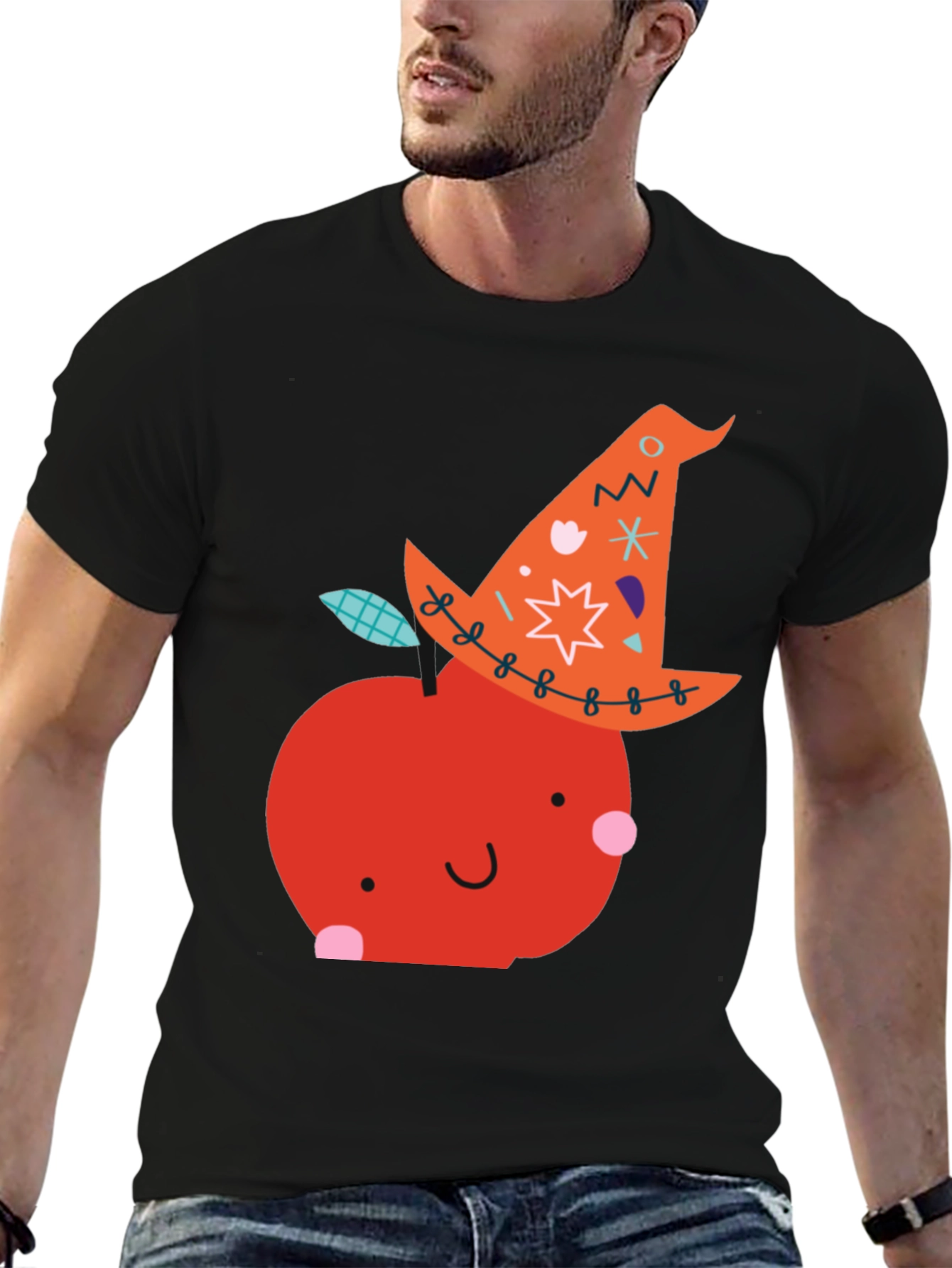 Whimsical Witch Apple Graphic Tee