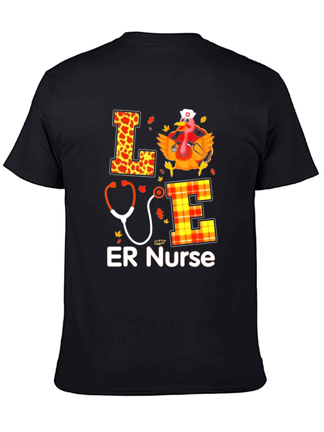 ER Nurse Thanksgiving Turkey Fall T-Shirt