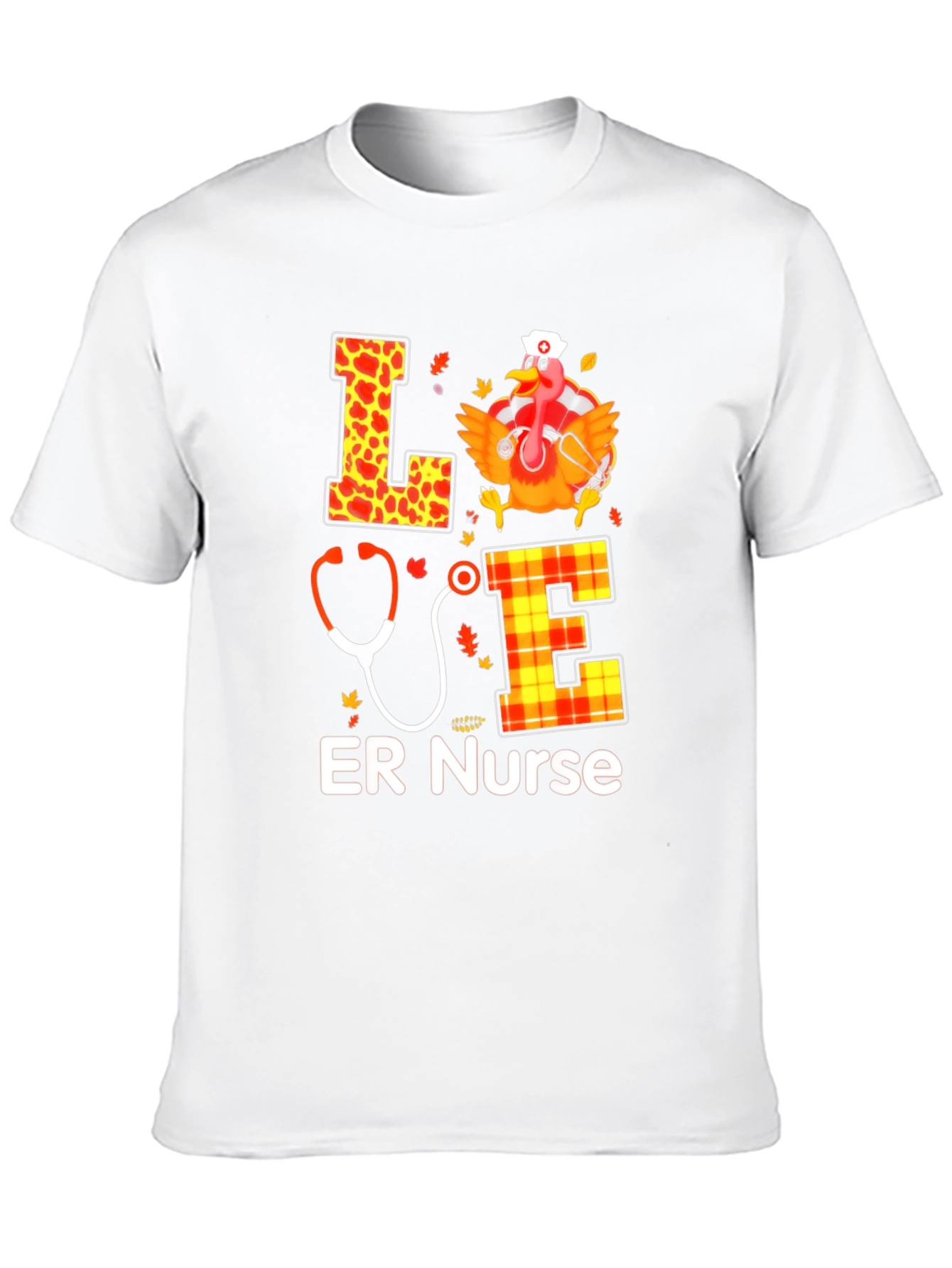 ER Nurse Thanksgiving Turkey Fall T-Shirt