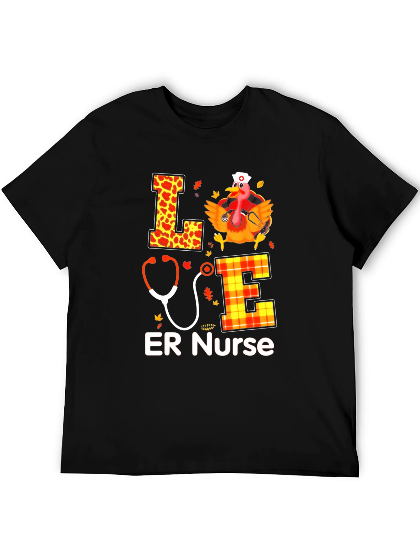 ER Nurse Thanksgiving Turkey Fall T-Shirt