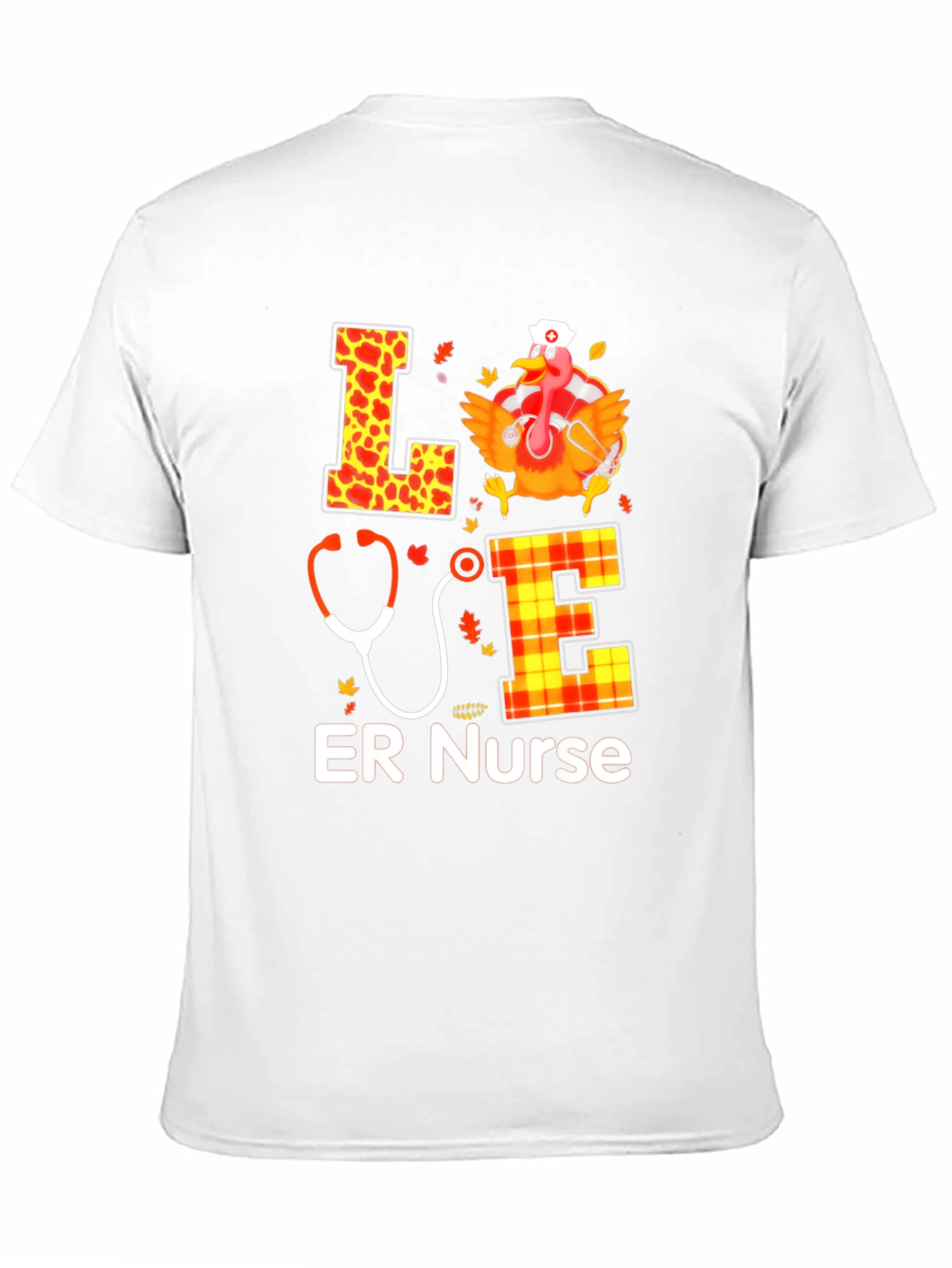 ER Nurse Thanksgiving Turkey Fall T-Shirt