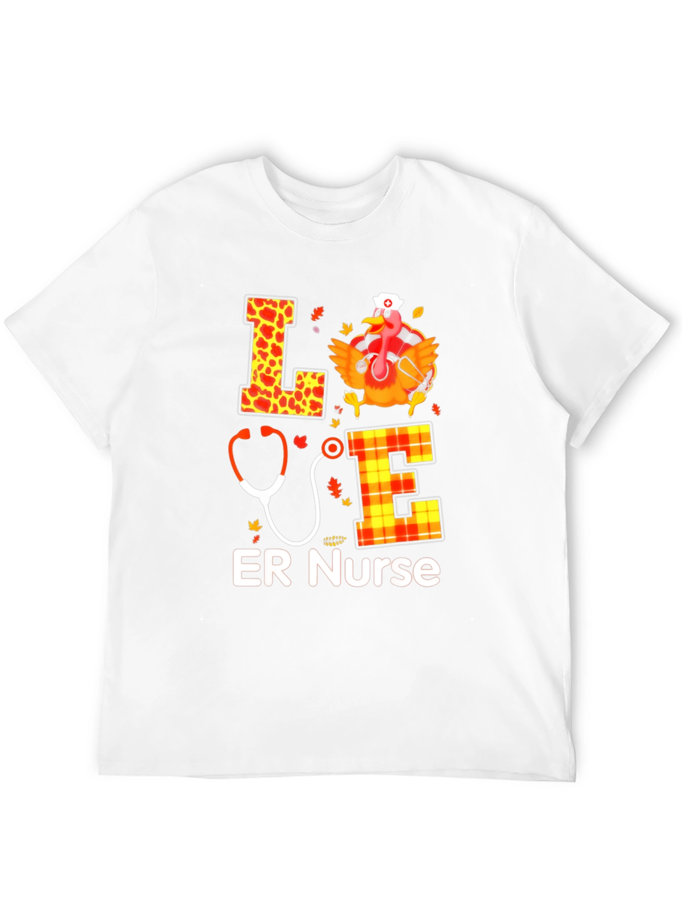 ER Nurse Thanksgiving Turkey Fall T-Shirt