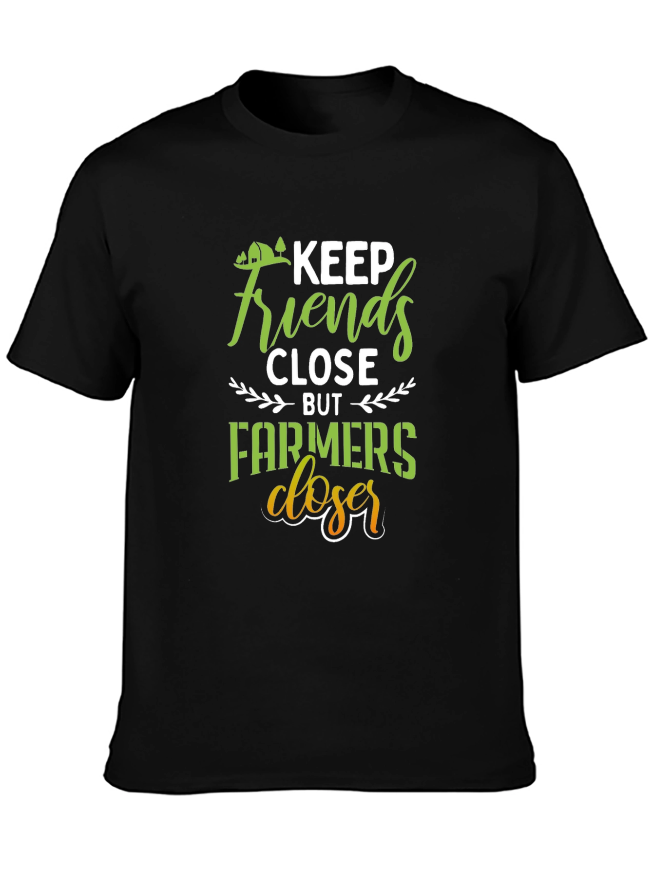 Keep Farmers Closer Black T-Shirt