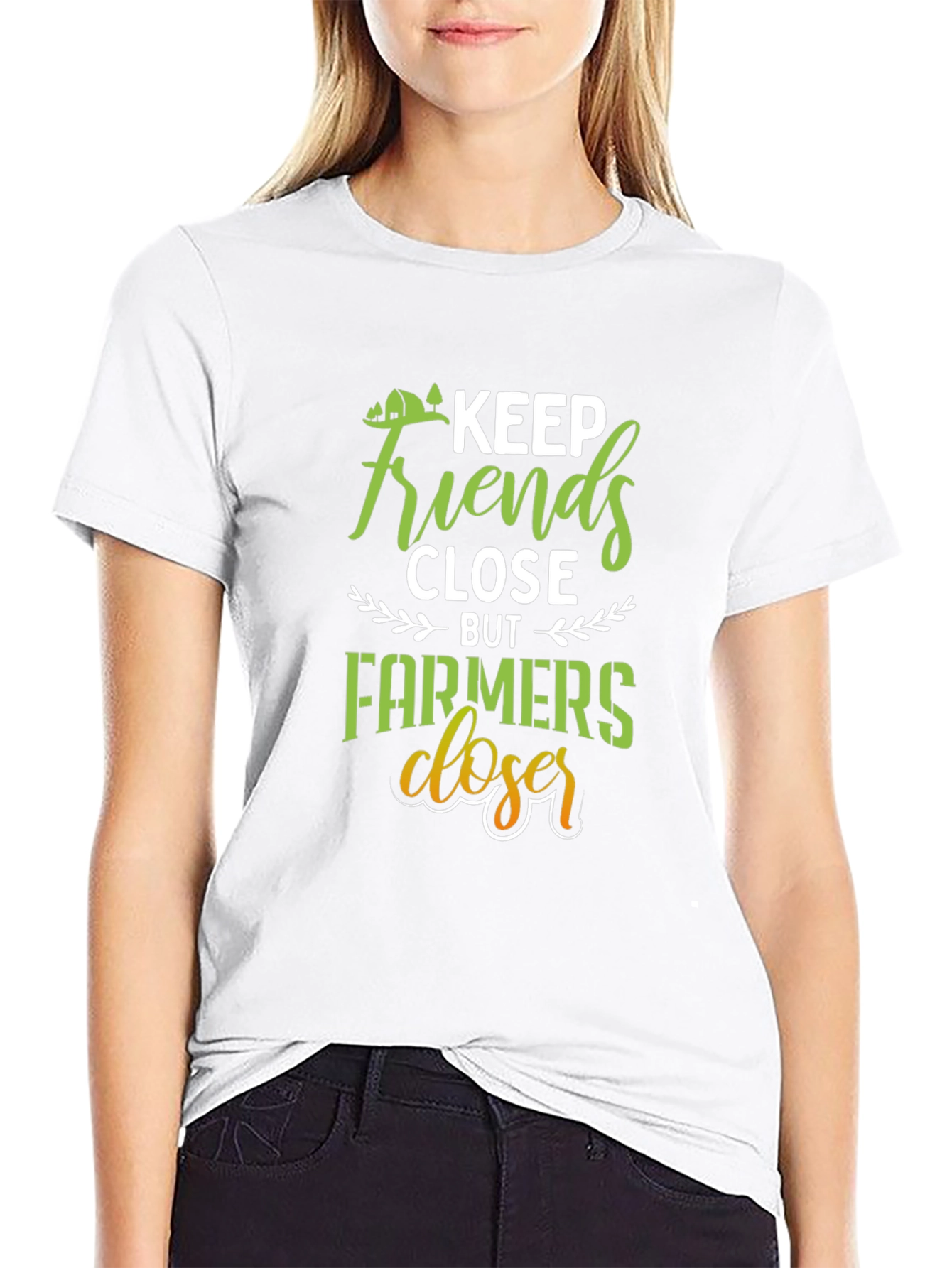 Keep Farmers Closer Black T-Shirt