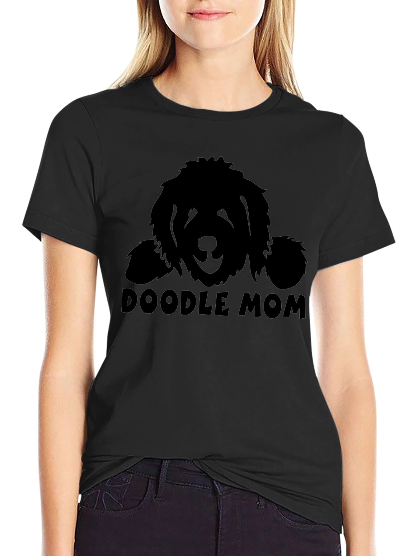 Doodle Mom Black T-Shirt