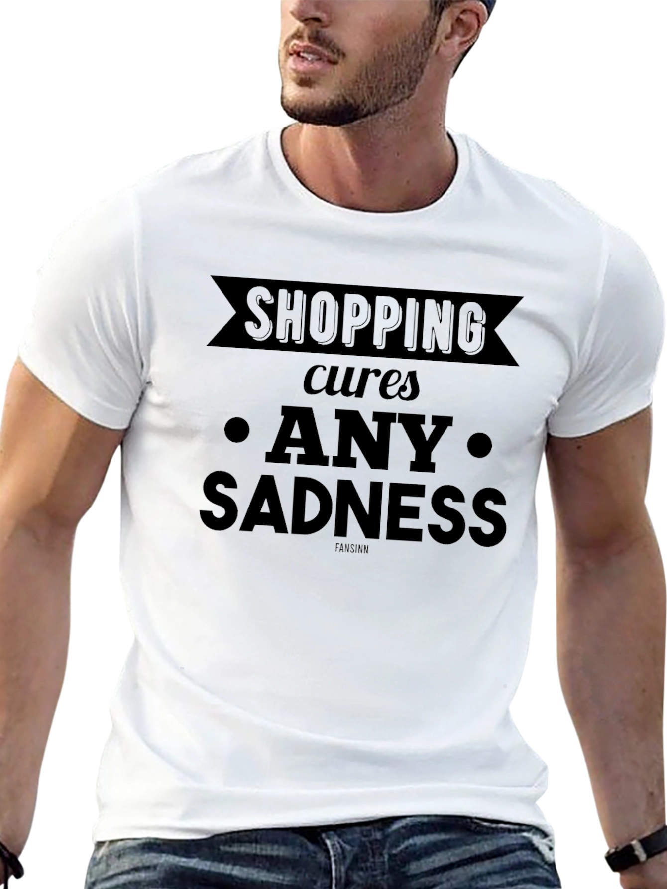 Shopping Cures Any Sadness Graphic T-Shirt
