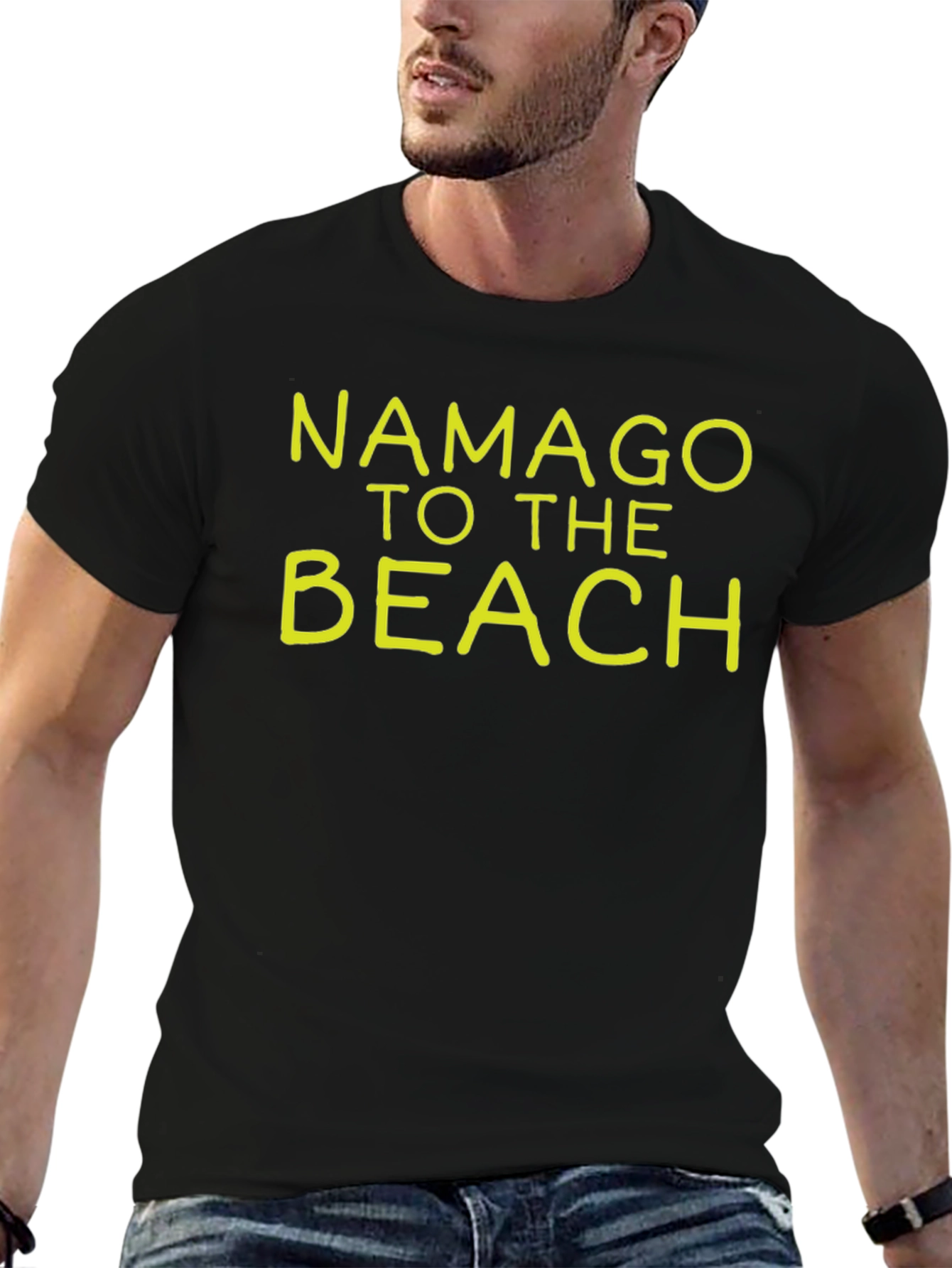 Namago to the Beach Graphic T-Shirt - Black