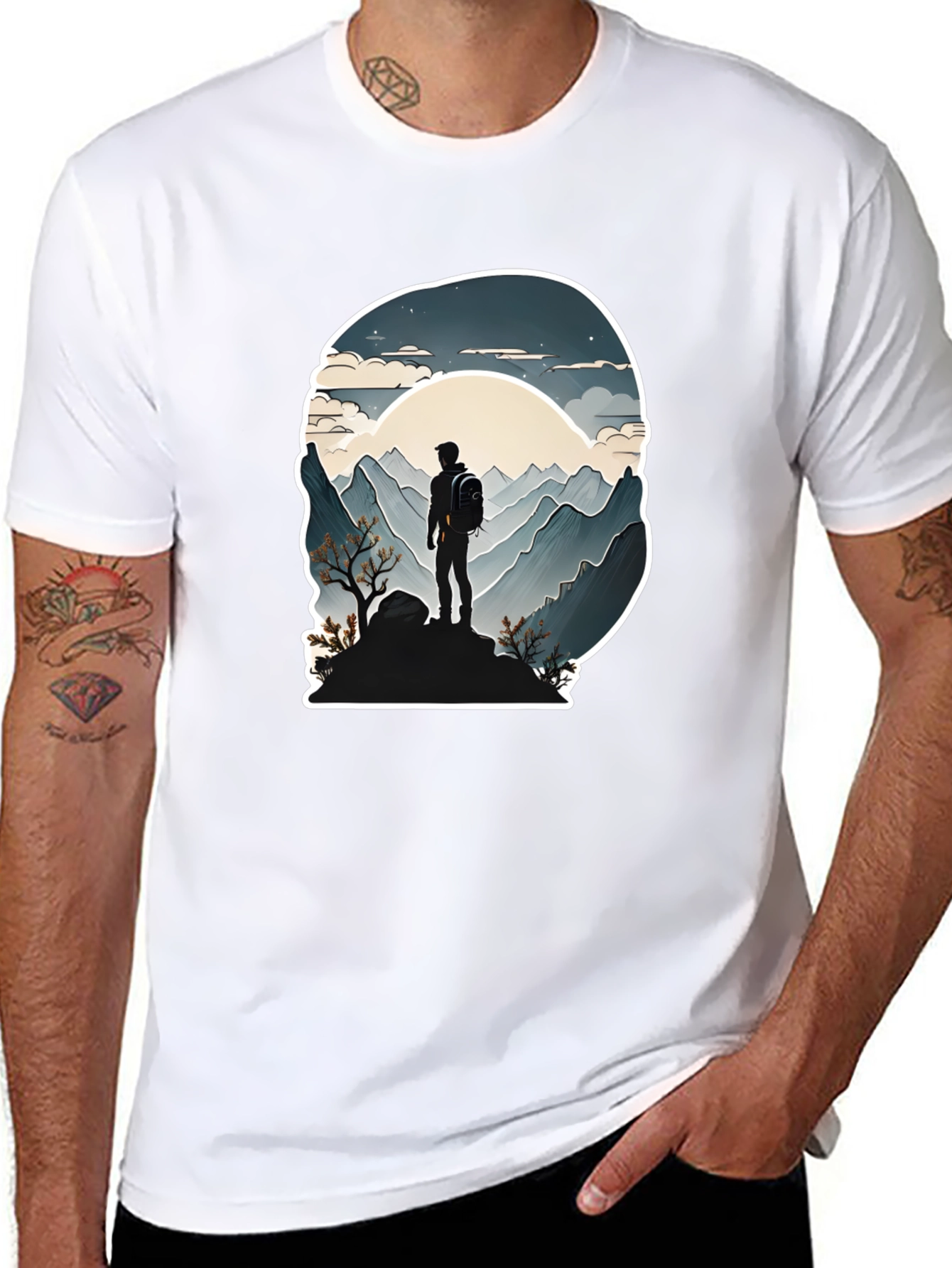 Mountain Hiker Graphic Tee - Adventure Awaits