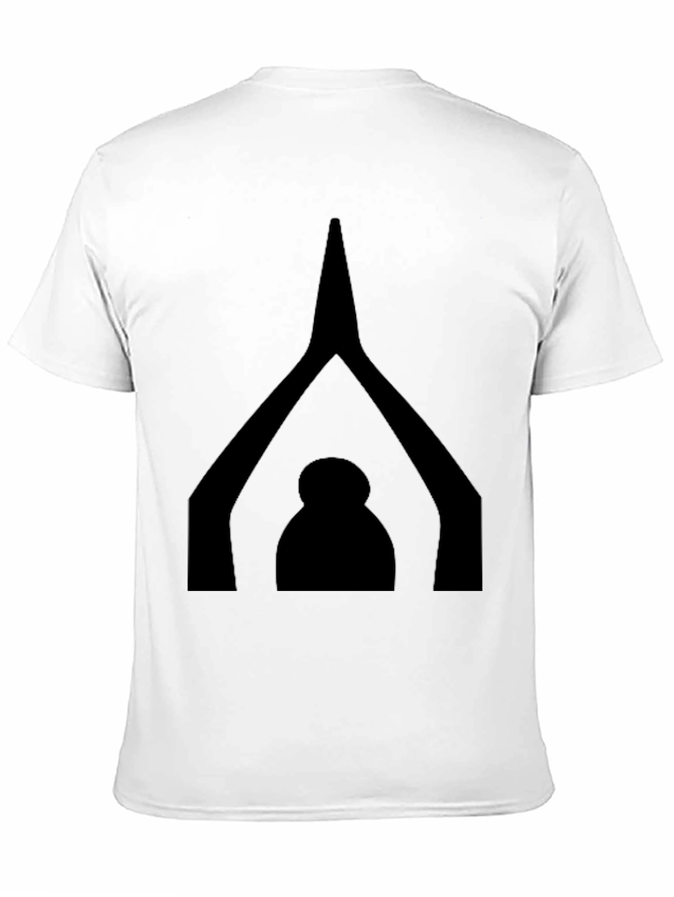 Modern Geometric Graphic Tee - Black