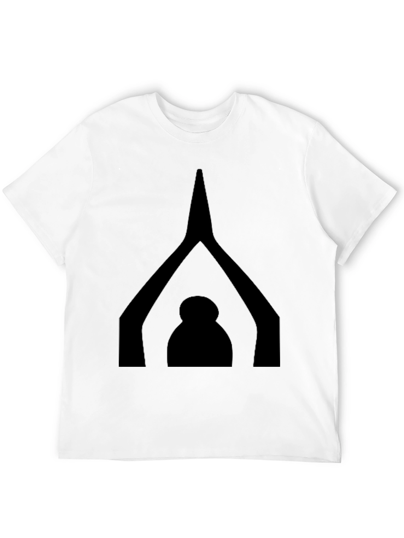 Modern Geometric Graphic Tee - Black