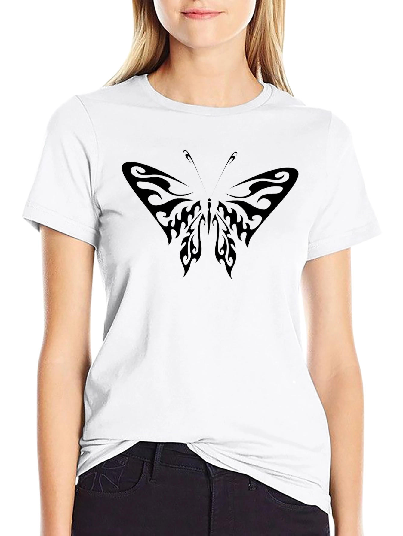 Black Butterfly Graphic Tee - Mens