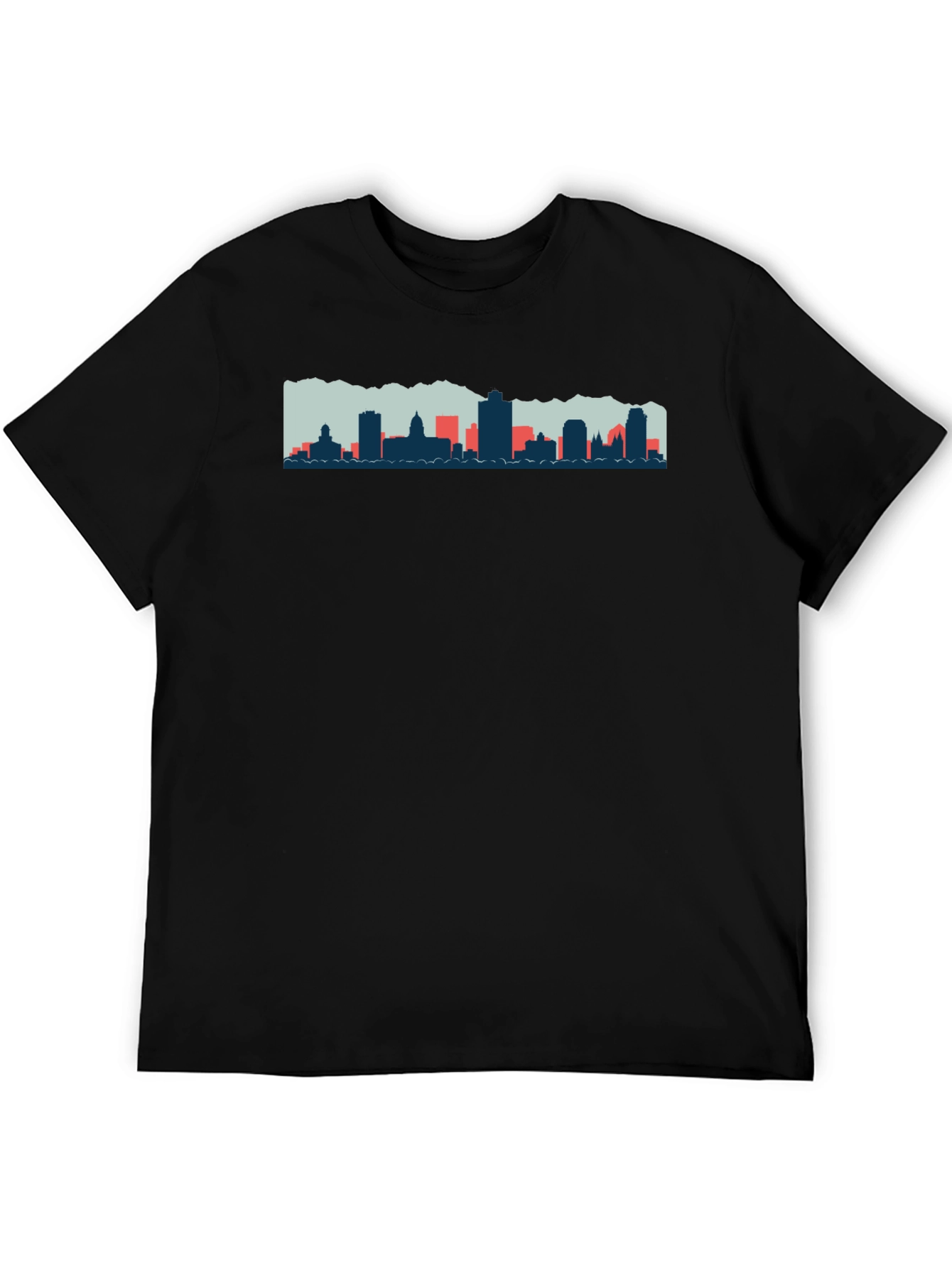 Cityscape Graphic Tee - Mens Black T-Shirt