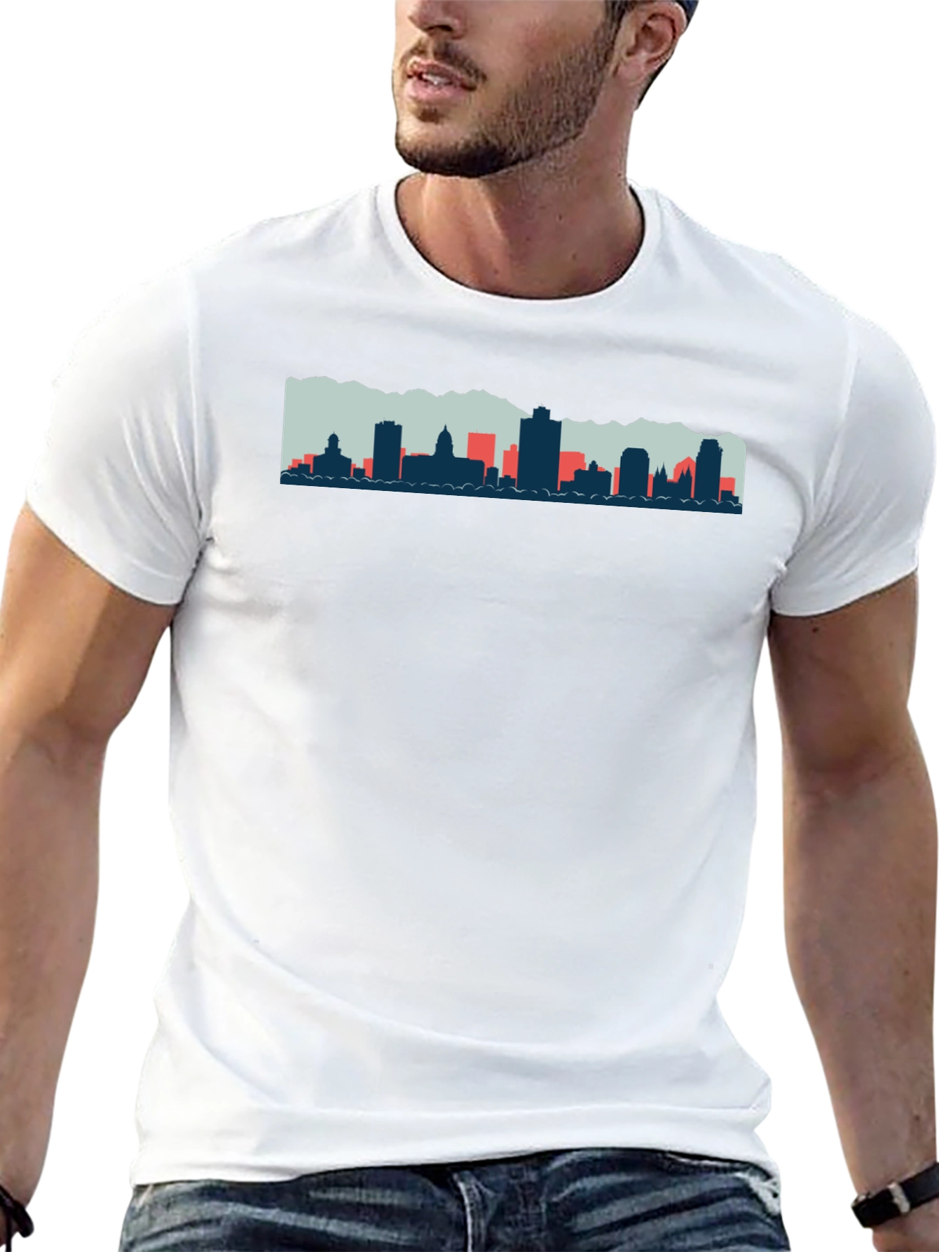 Cityscape Graphic Tee - Mens Black T-Shirt