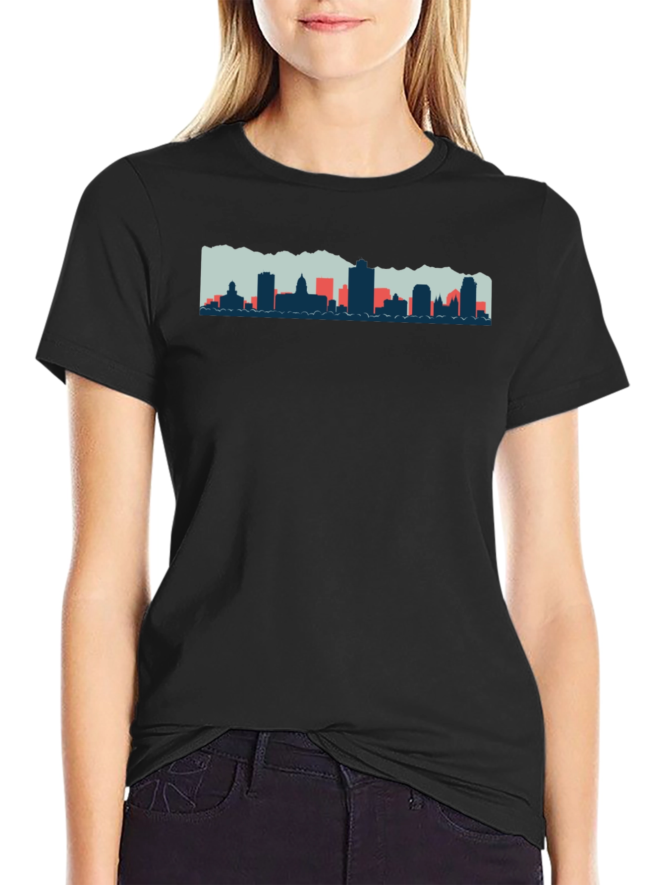 Cityscape Graphic Tee - Mens Black T-Shirt