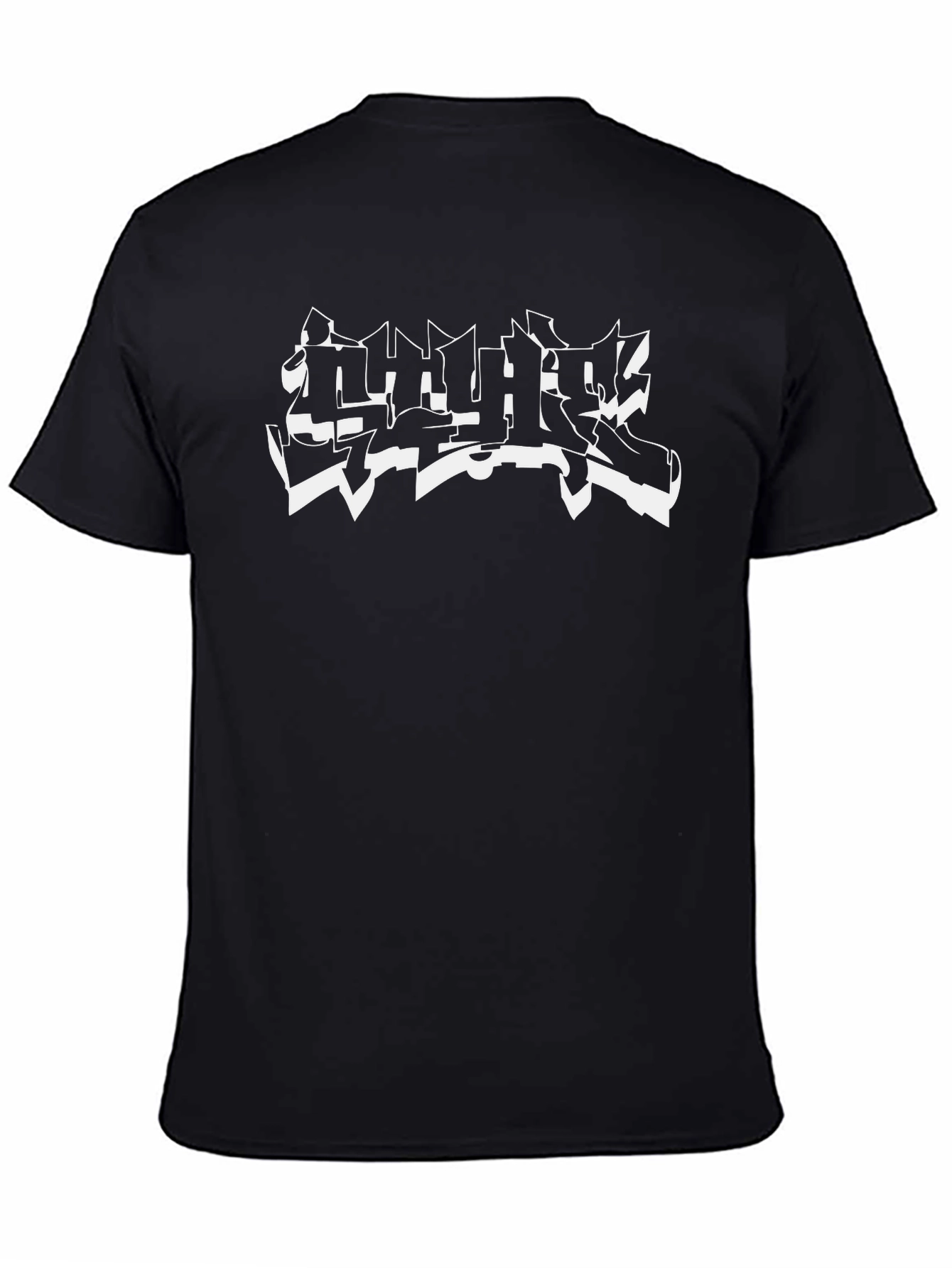Urban Graffiti Graphic Black T-Shirt