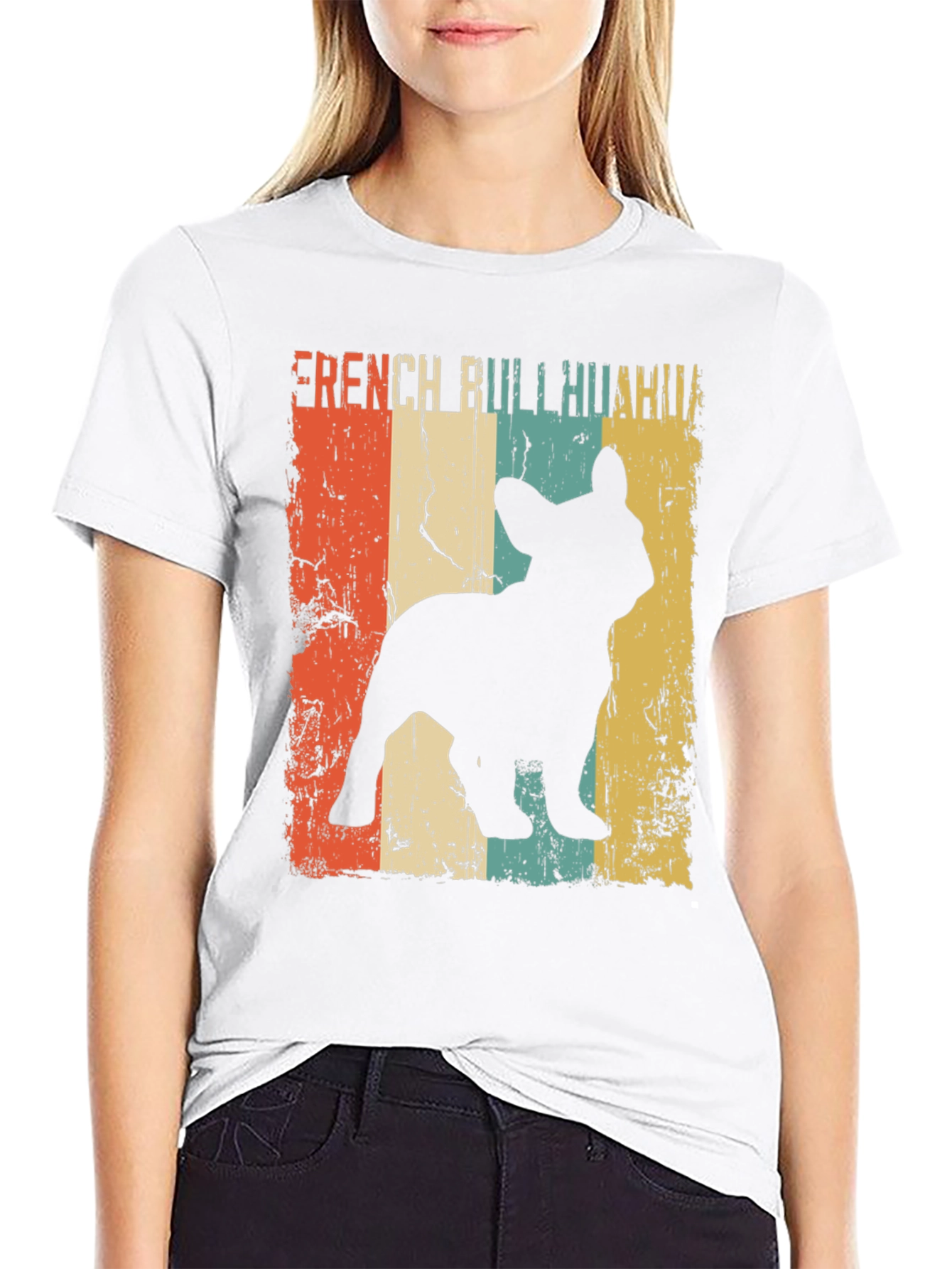 Retro French Bullhuahua Dog T-Shirt