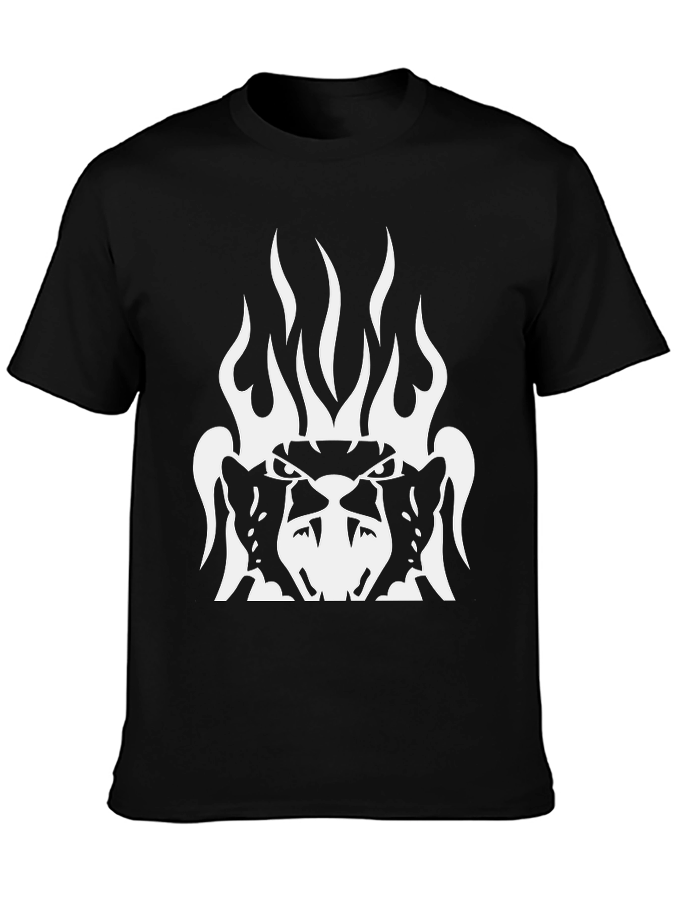 Fiery Beast Graphic Tee - Black