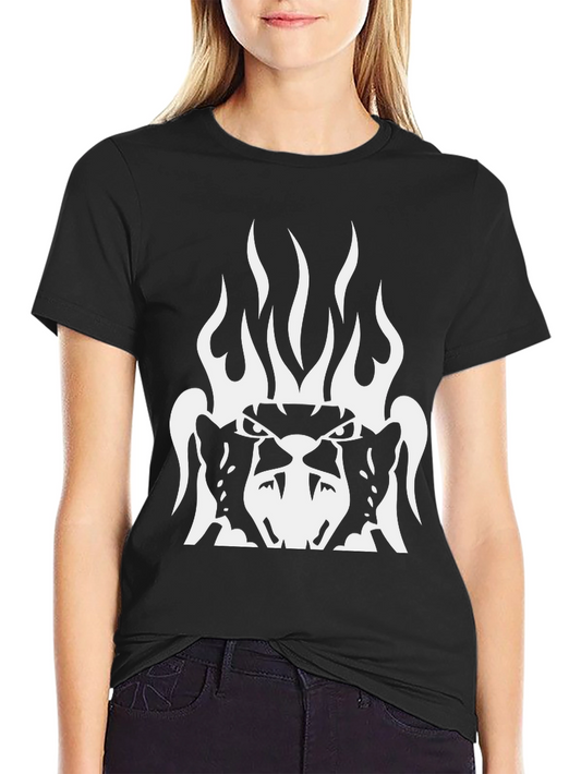 Fiery Beast Graphic Tee - Black