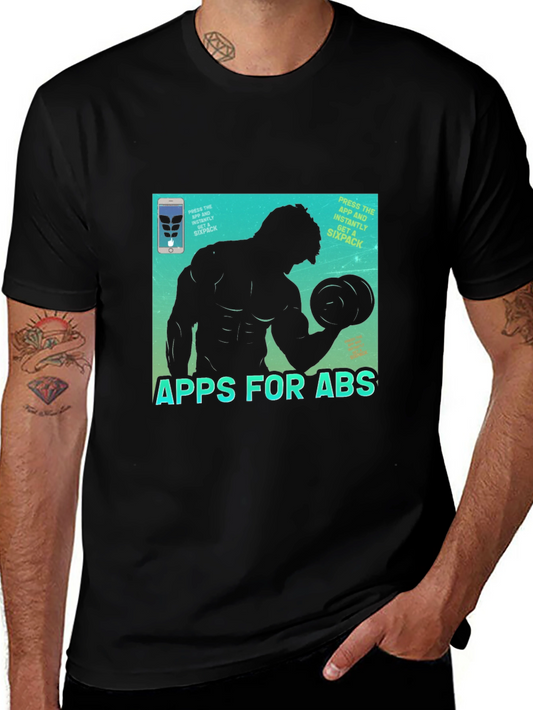 Apps for Abs T-Shirt: Instant Six-Pack Funny Gym Tee