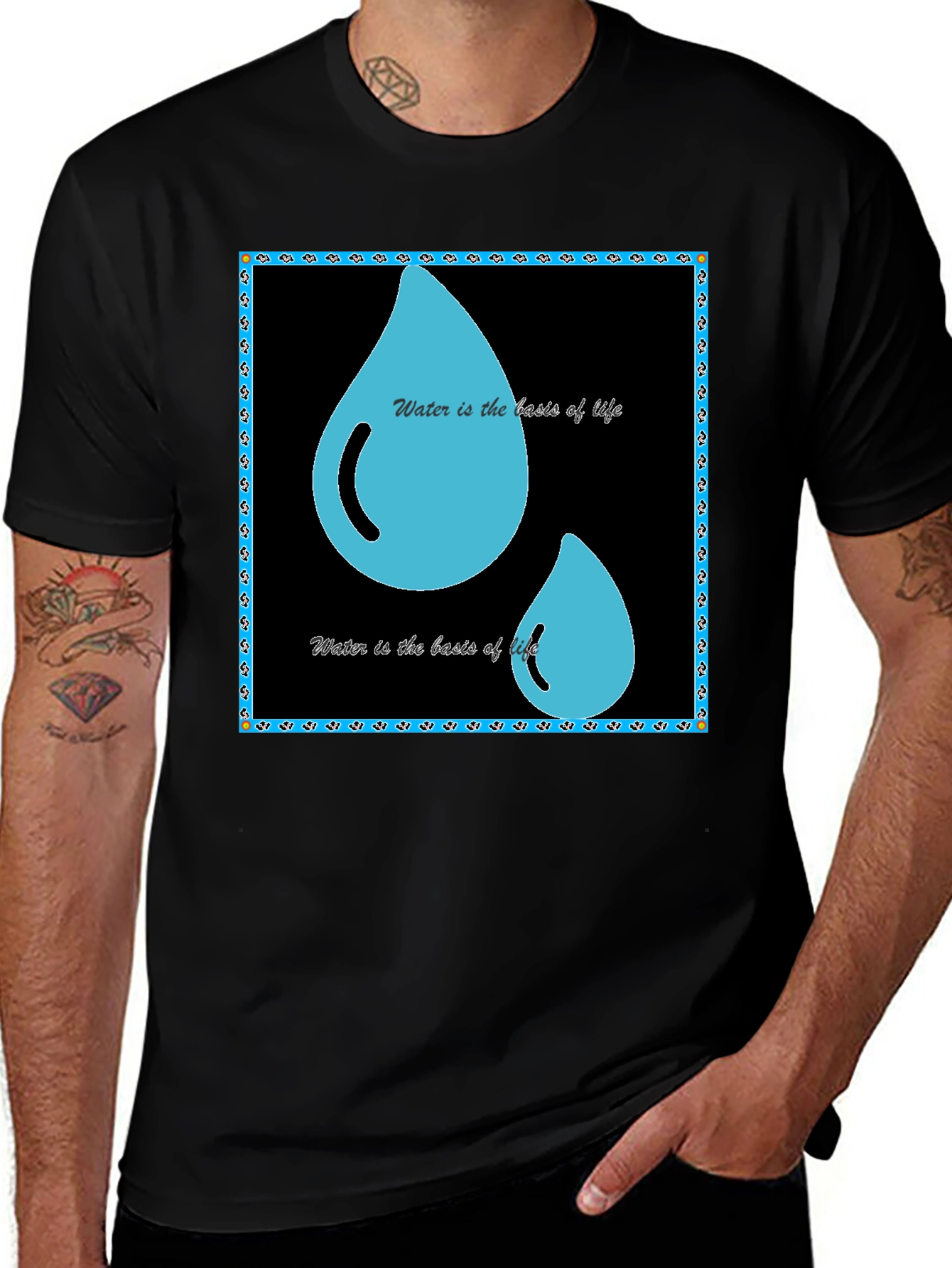 Water is Life T-Shirt - Black Graphic Tee