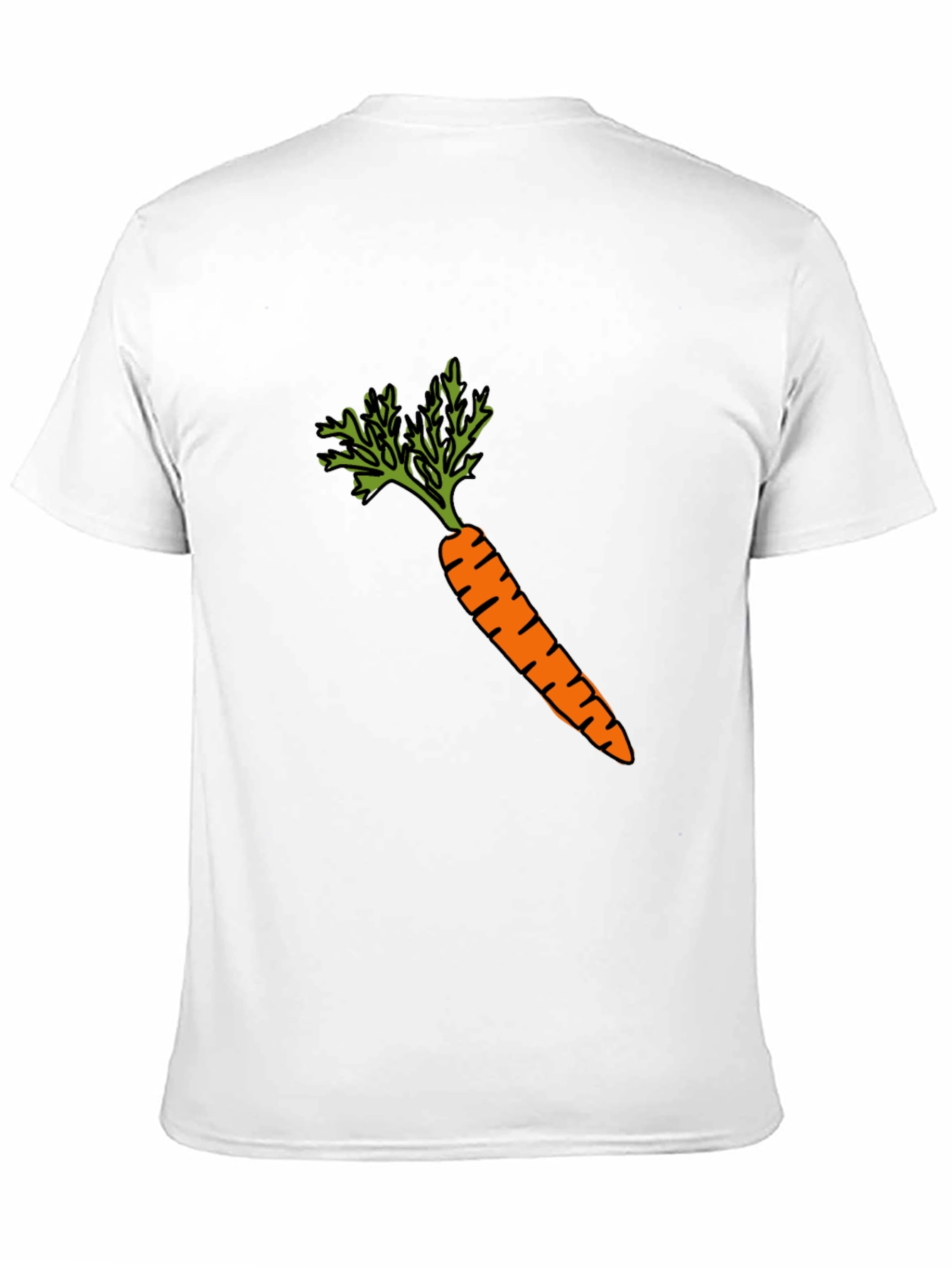 Mens Carrot Graphic Tee - Black Cotton Blend
