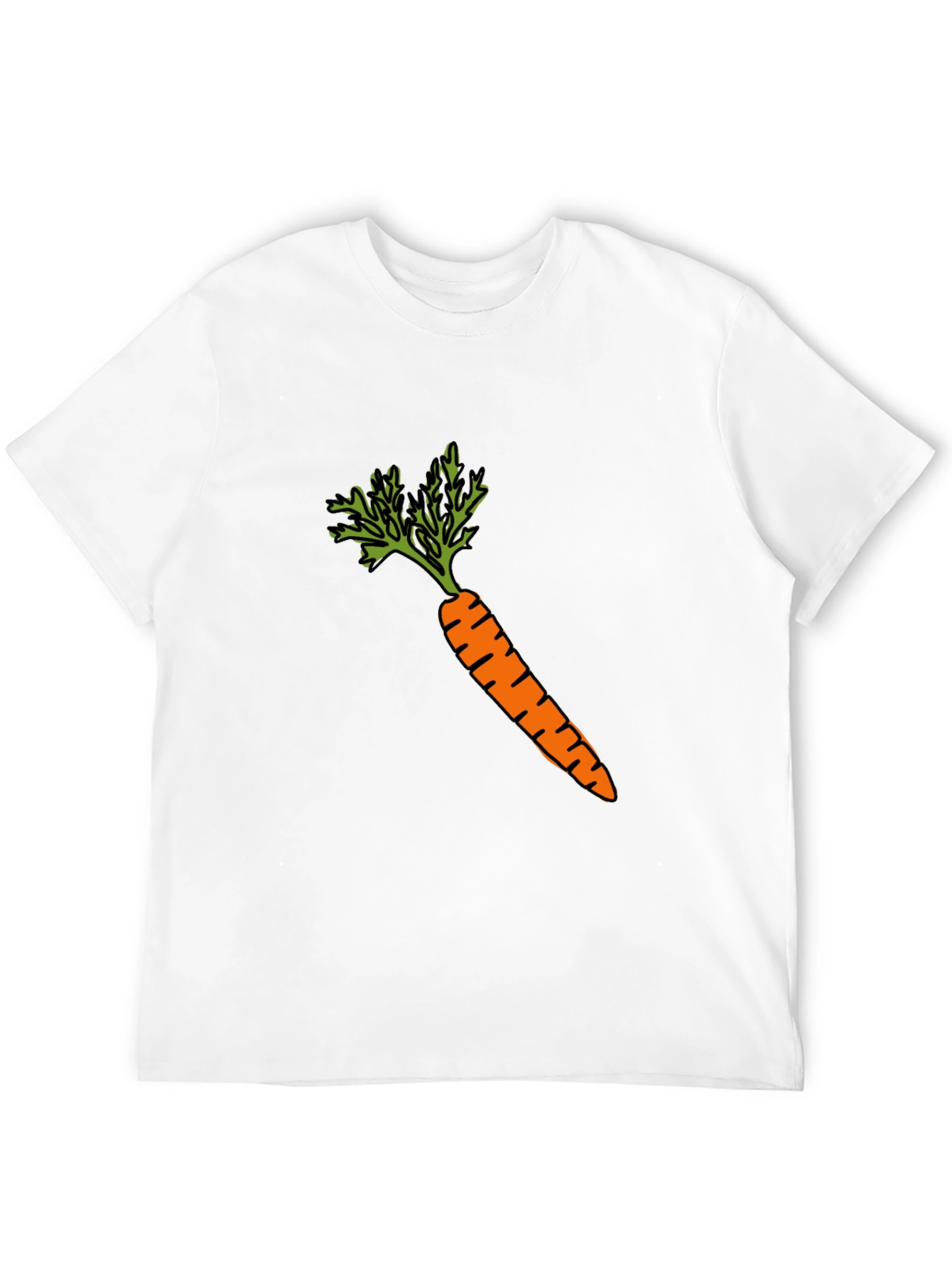 Mens Carrot Graphic Tee - Black Cotton Blend