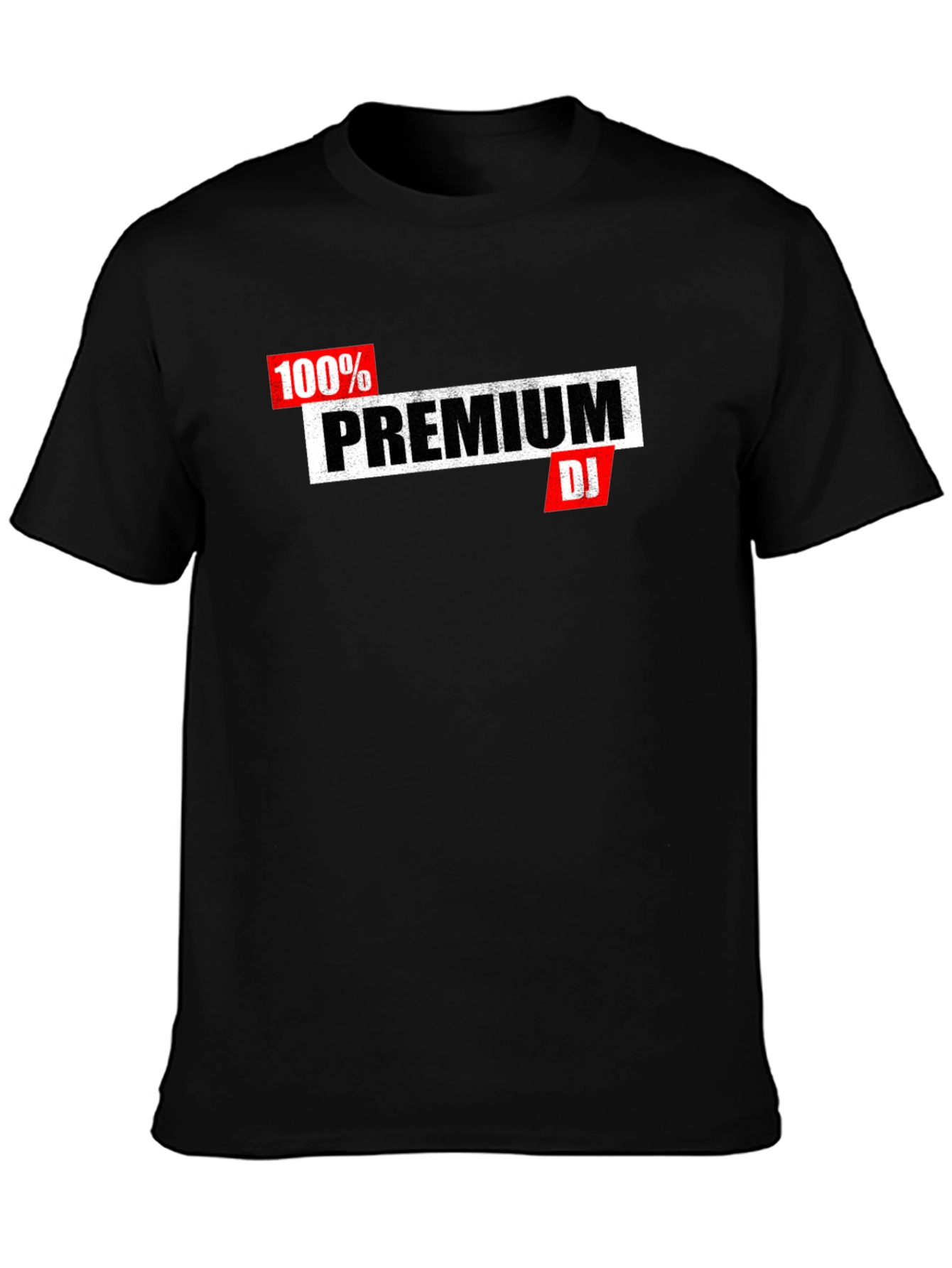 Premium DJ Graphic Tee - Black Cotton Blend