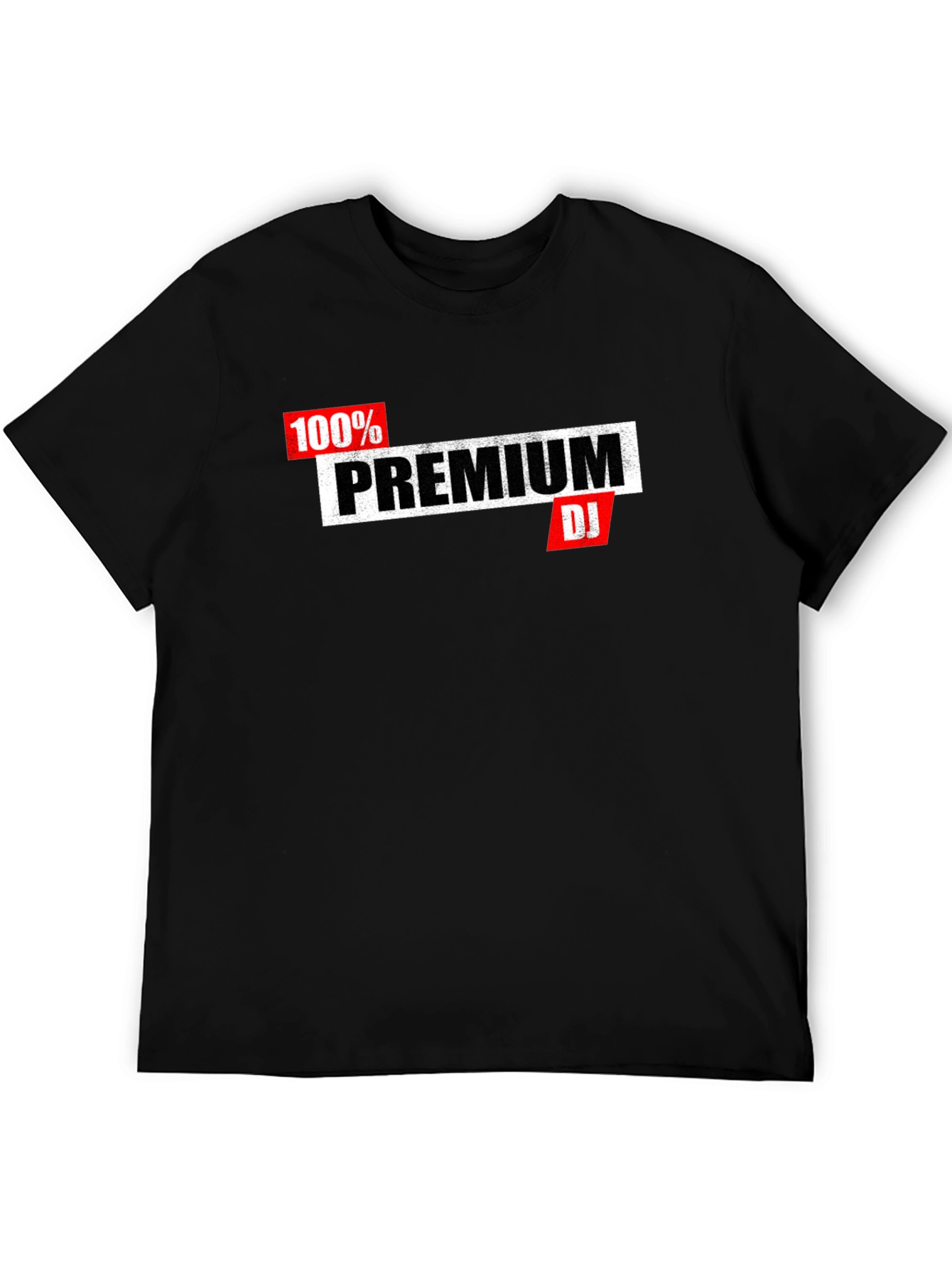 Premium DJ Graphic Tee - Black Cotton Blend