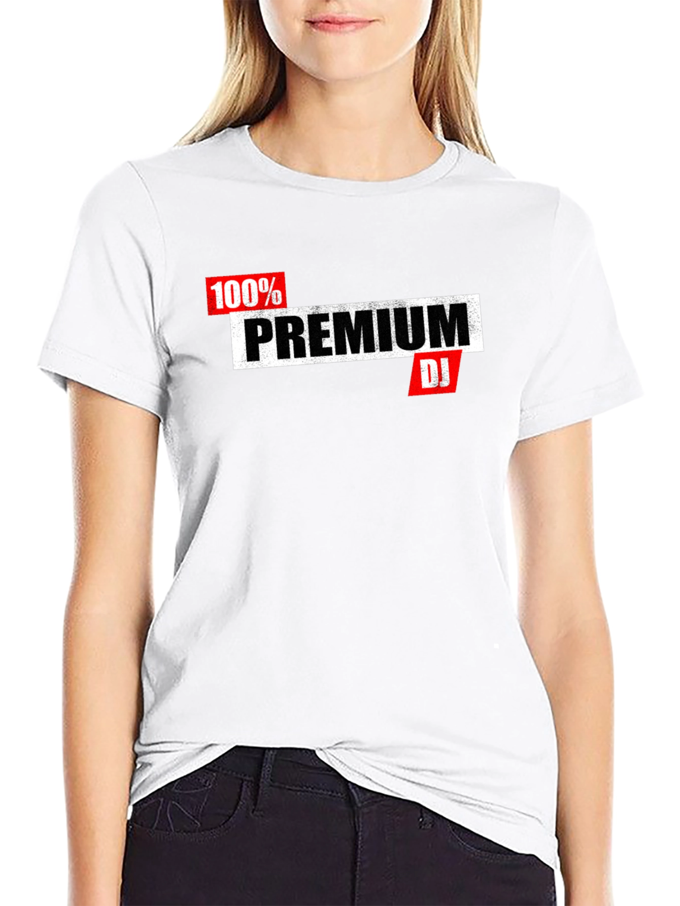 Premium DJ Graphic Tee - Black Cotton Blend