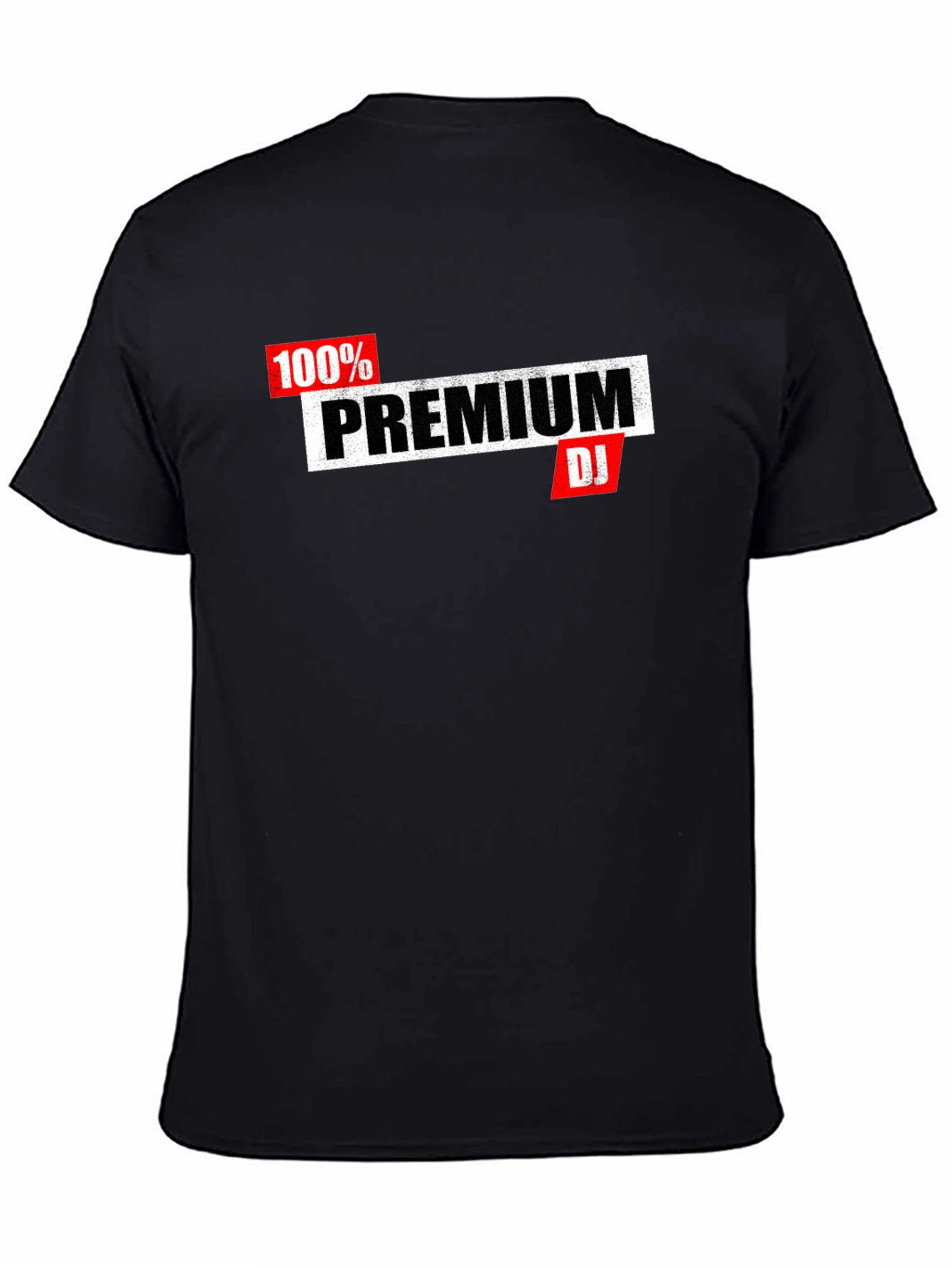 Premium DJ Graphic Tee - Black Cotton Blend