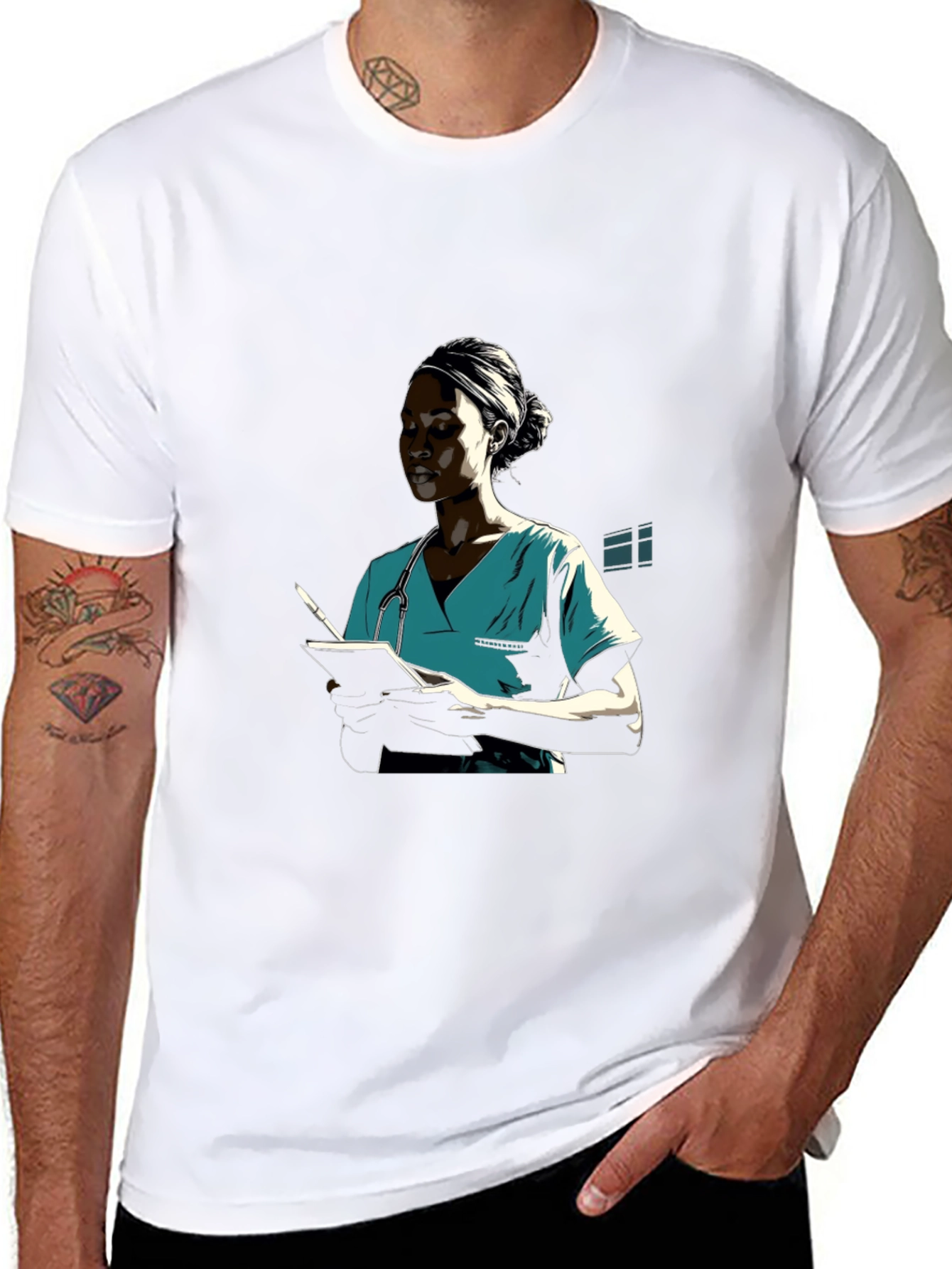 Nurse Graphic Tee - Unisex Cotton T-Shirt
