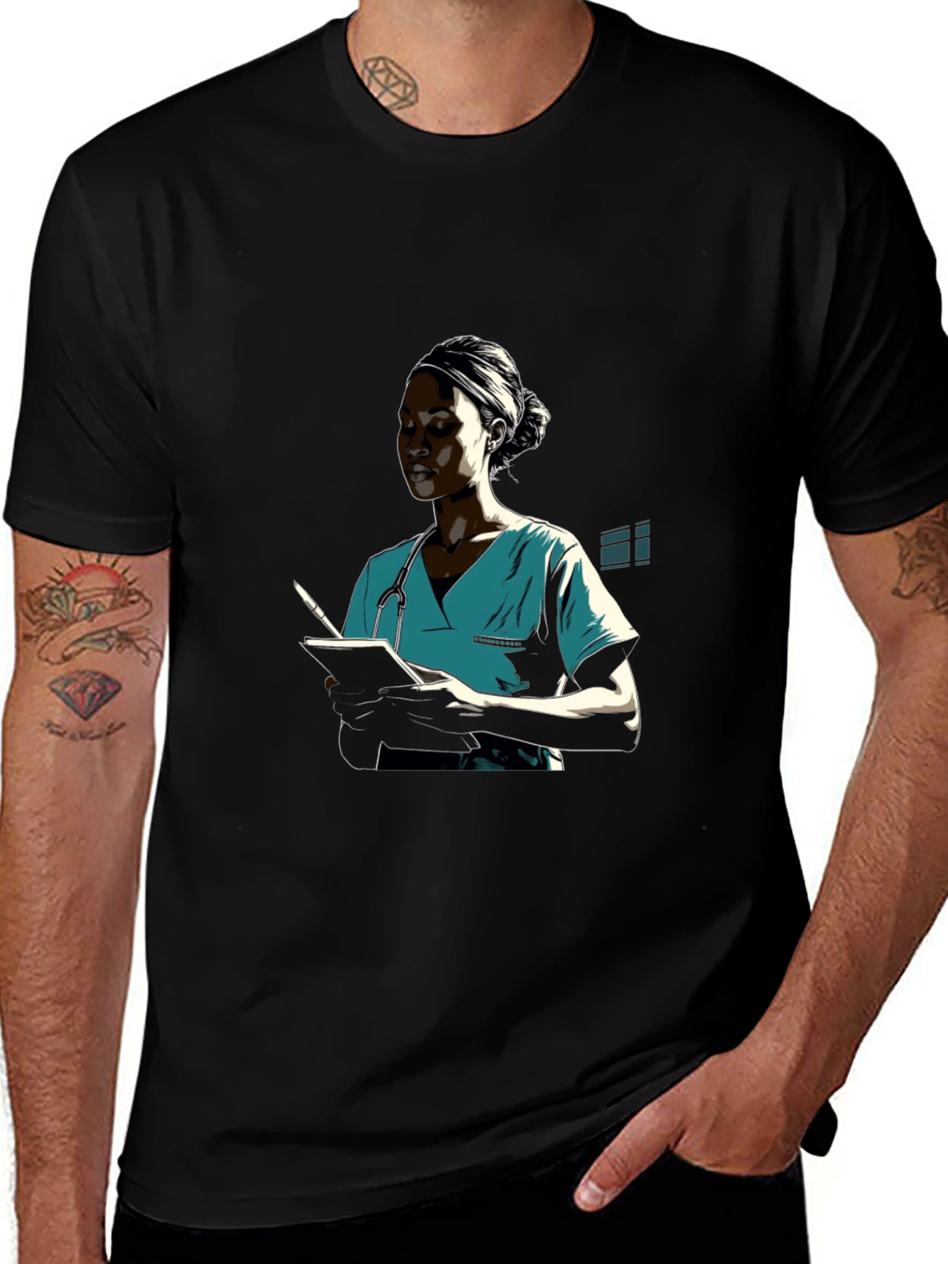 Nurse Graphic Tee - Unisex Cotton T-Shirt