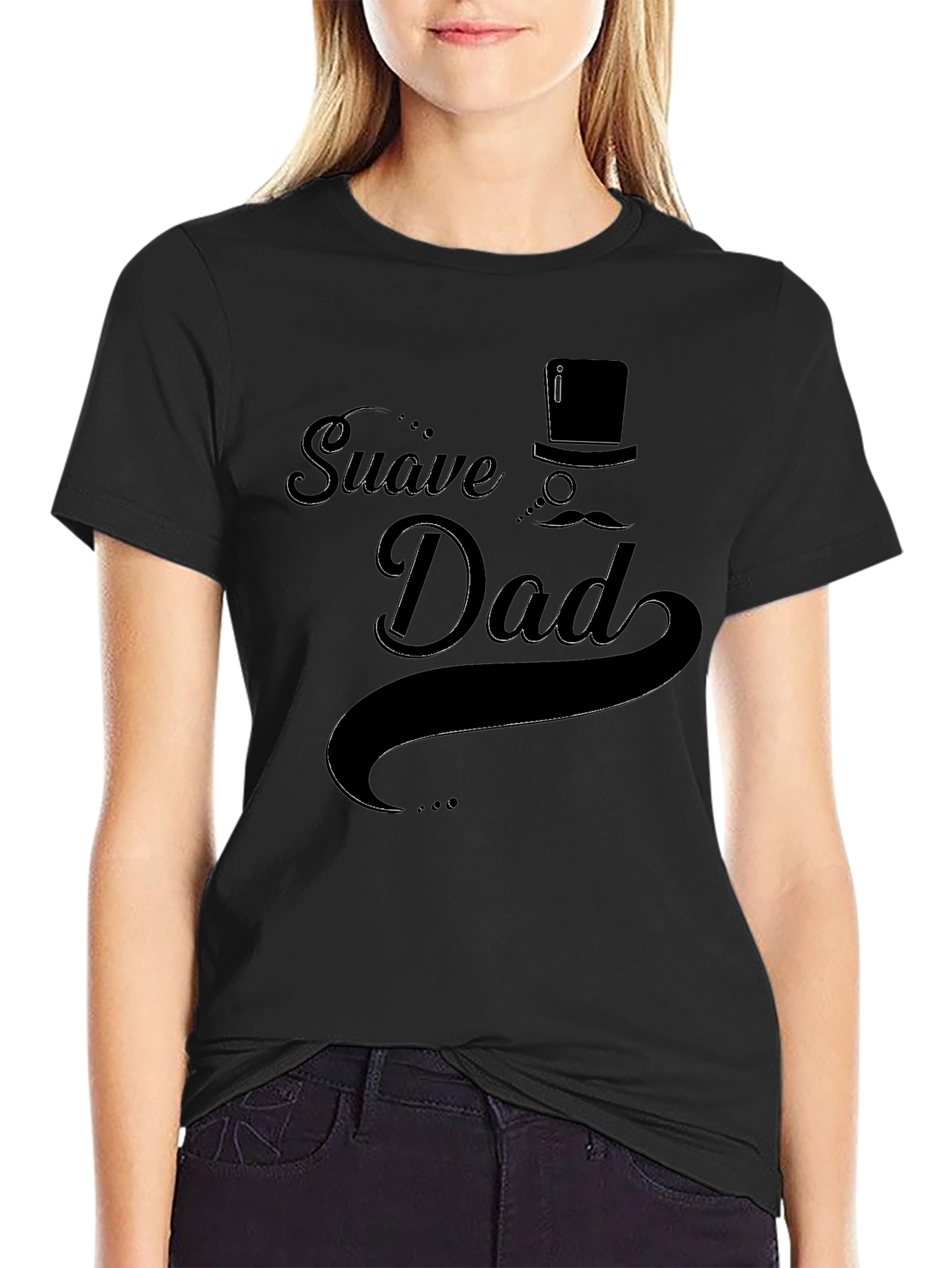Suave Dad Black Graphic Tee