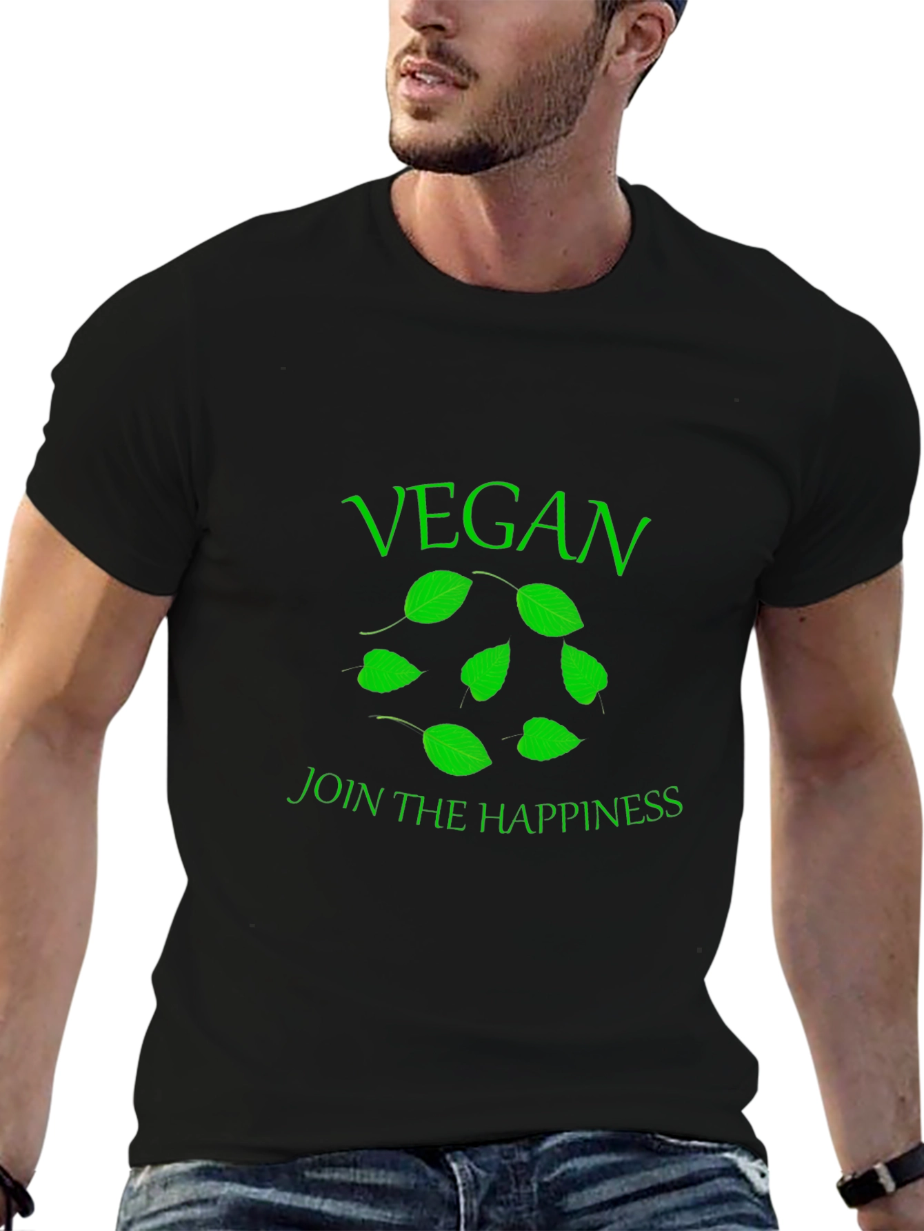 Vegan Happiness Black T-Shirt